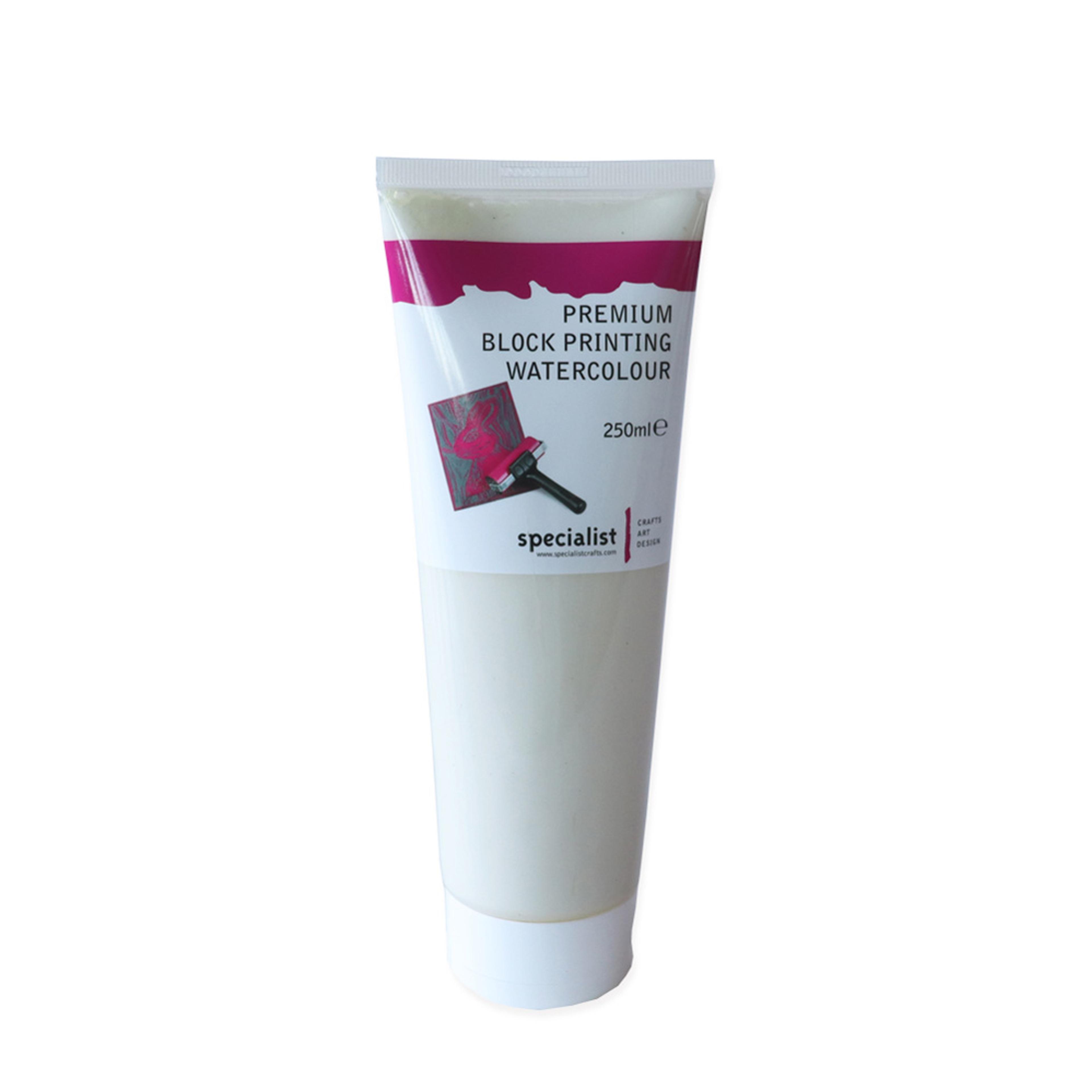Specialist Crafts Premium Block Printing Watercolours 250ml - White