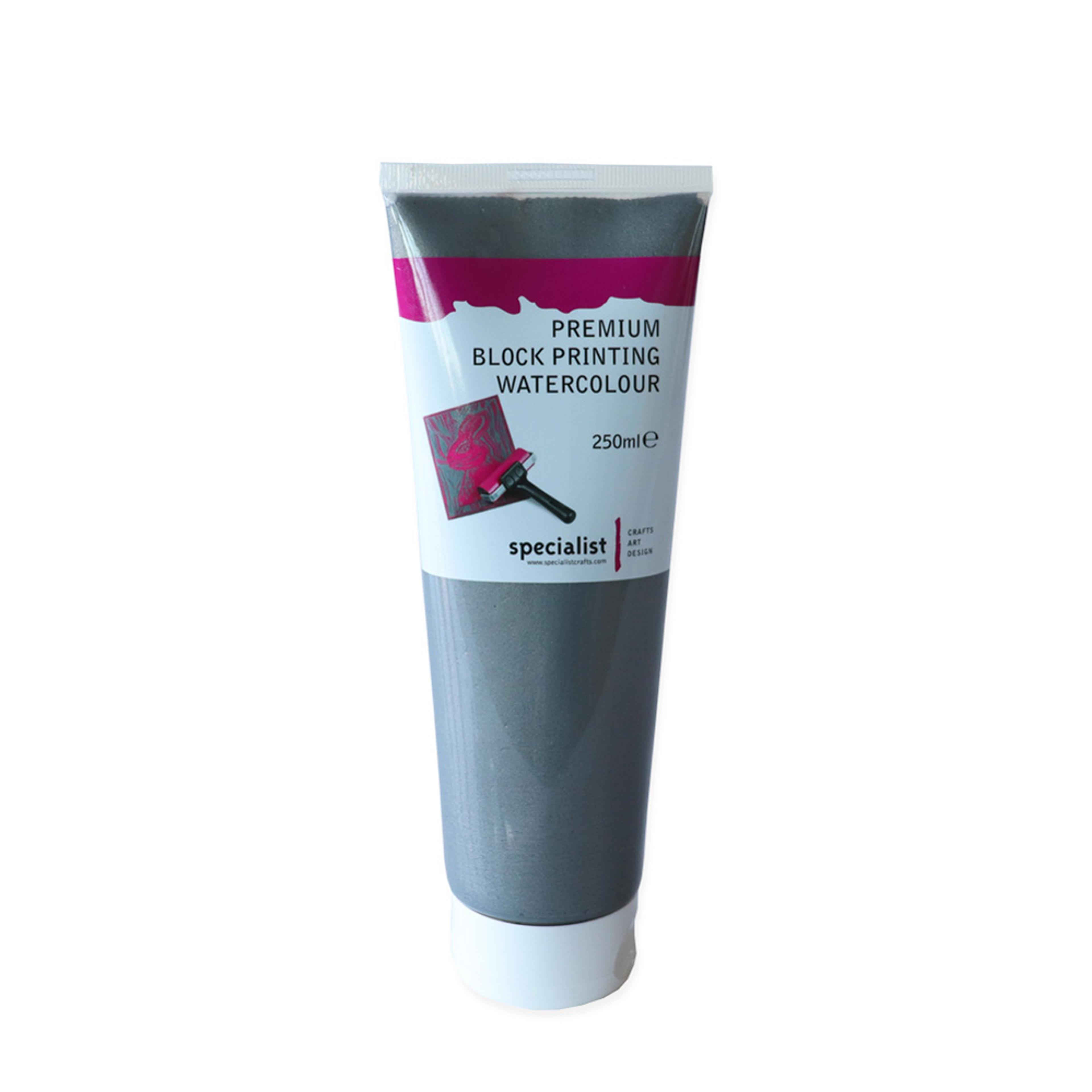 Specialist Crafts Premium Block Printing Watercolours 250ml Pewter