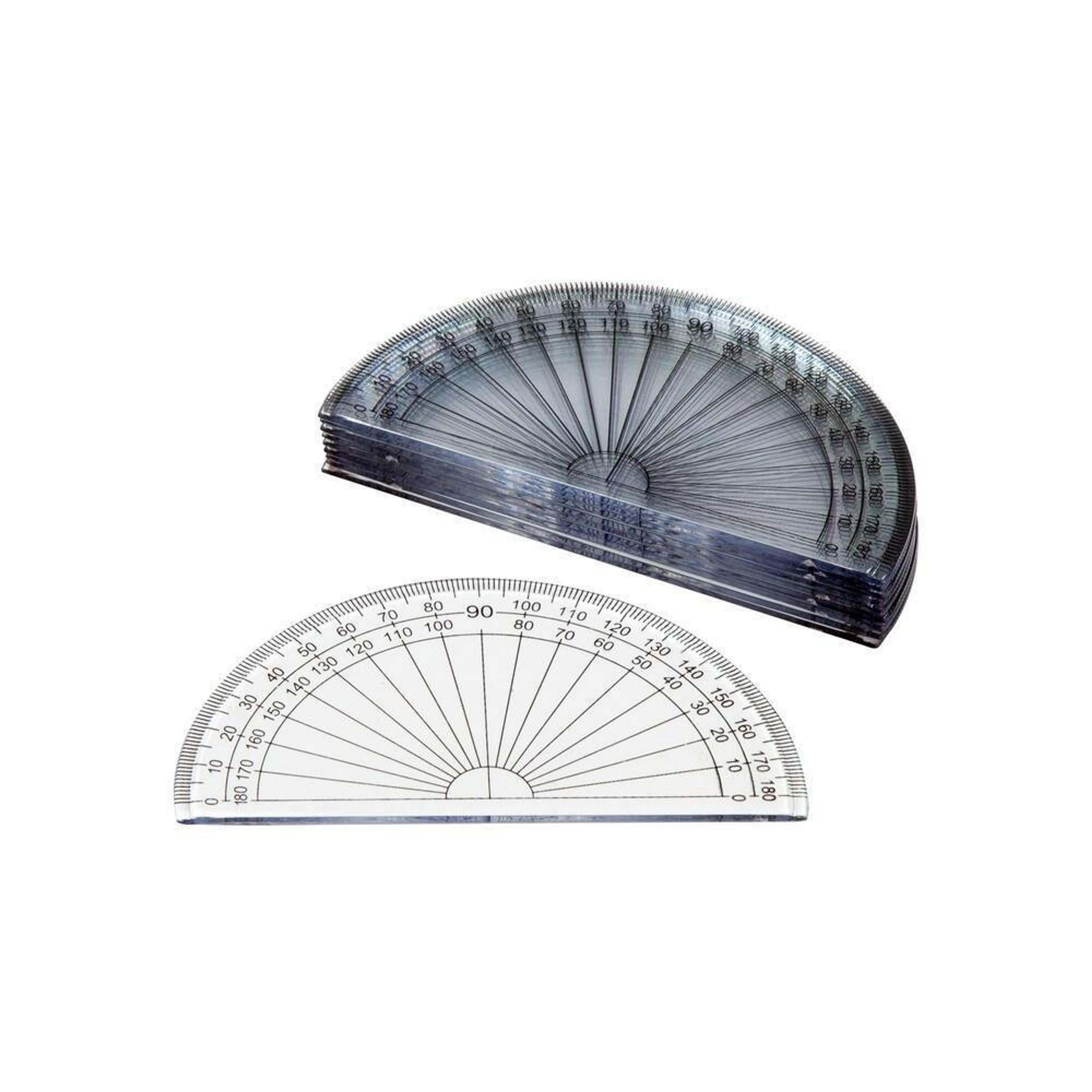 School Essentials 180°; Protractors 100mm - Pack of 10