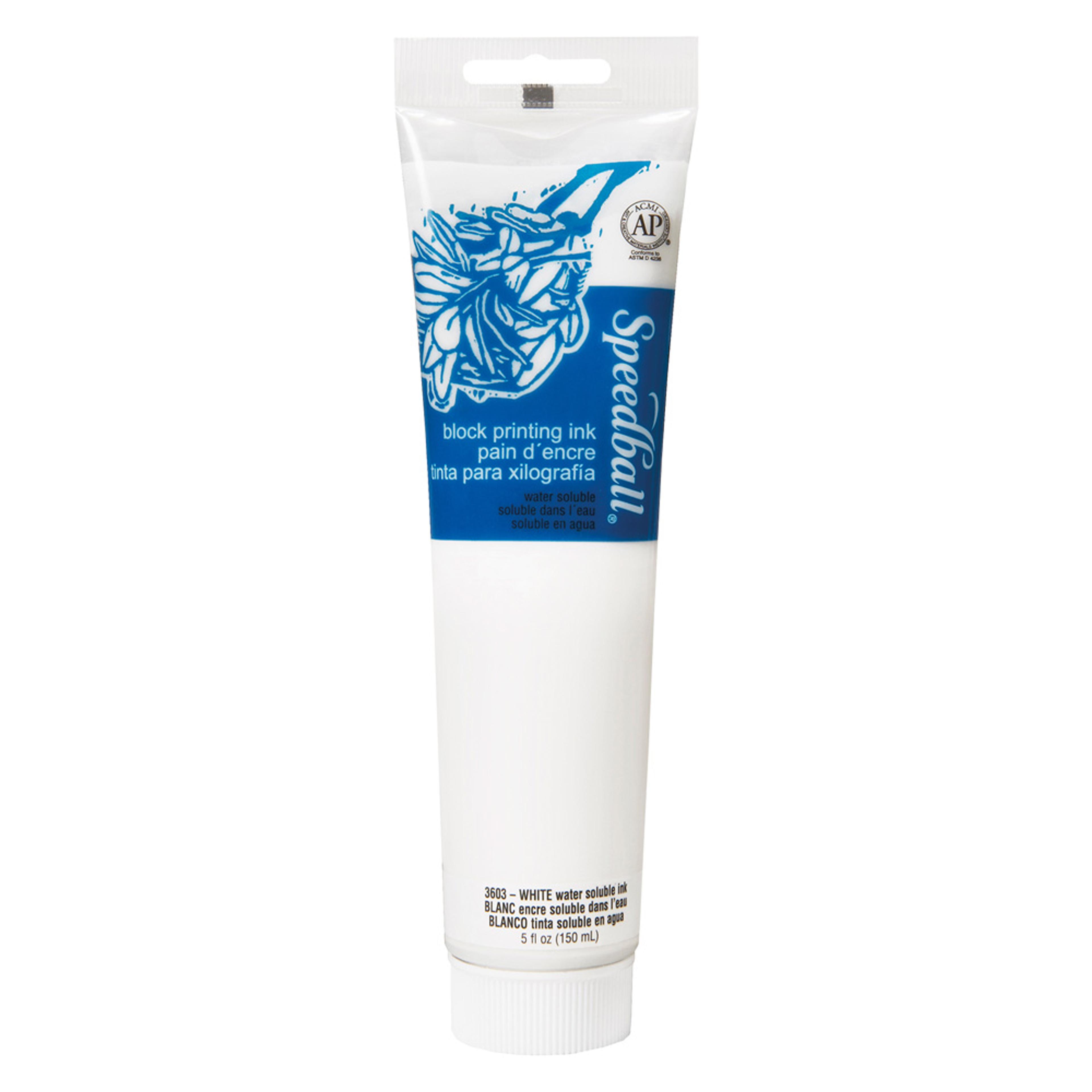 Speedball 150cc (5 oz.) Water-Soluble Block Ink White