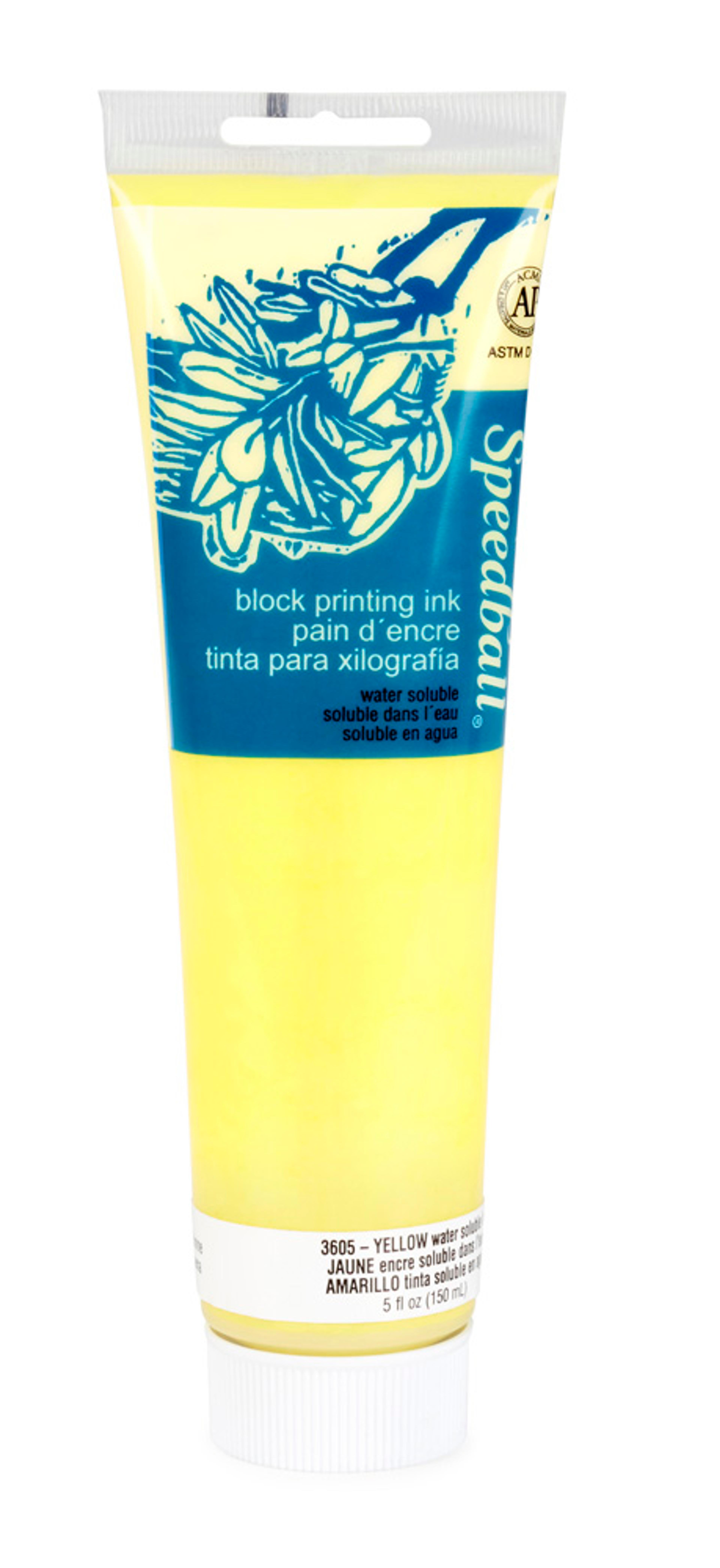 Speedball 150cc (5 oz.) Water-Soluble Block Ink Yellow