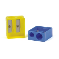 Pencil Sharpener Plastic Double Hole - Pack of 25