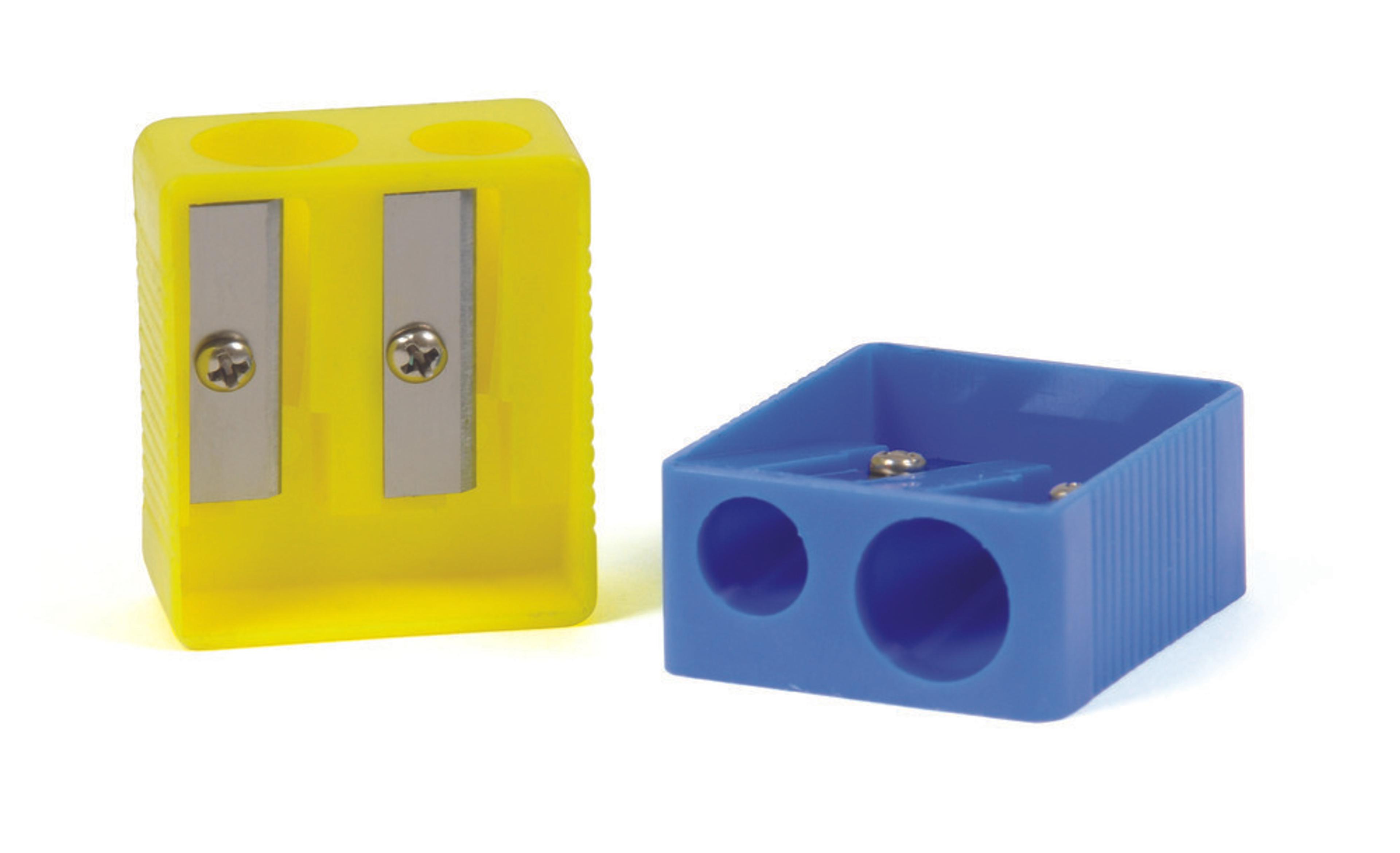 Pencil Sharpener Plastic Double Hole - Pack of 25