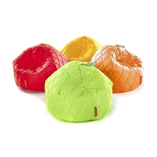 Quilted Outdoor Beanbag - Orange - Pack of 4