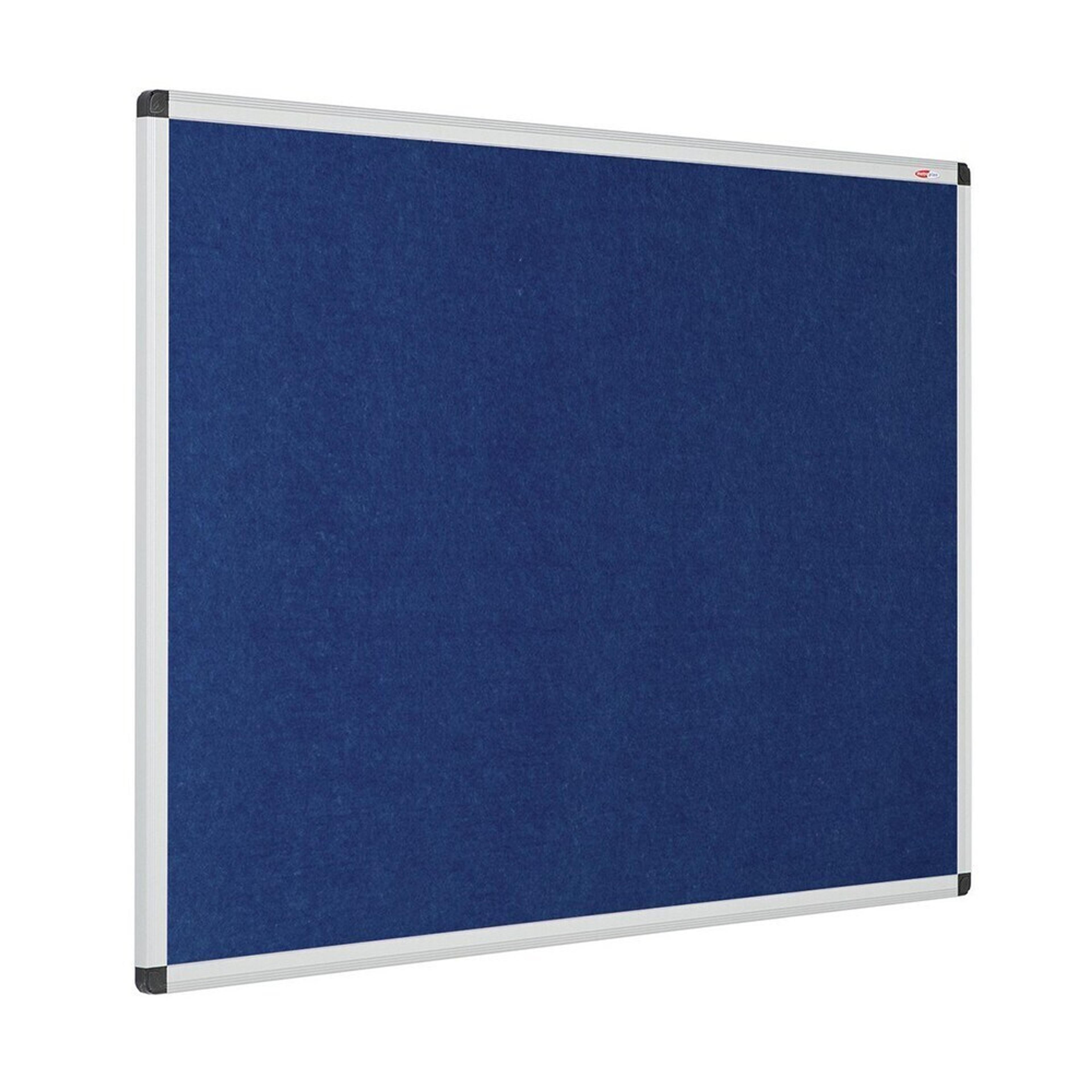 Eco-Colour Resist-a-Flame Aluminium Framed Noticeboard 900 x 1200mm - Dark Blue