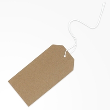 Strung Tags - 48 x 96mm - Brown. Pack of 100.