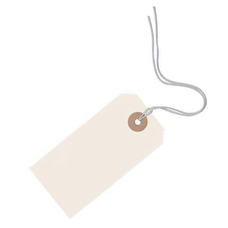 Strung Tags - 48 x 96mm - White. Pack of 100.