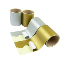 Self Adhesive Metallised Scalloped Rolls (2x2 Gold/Silver) - Pack of 4