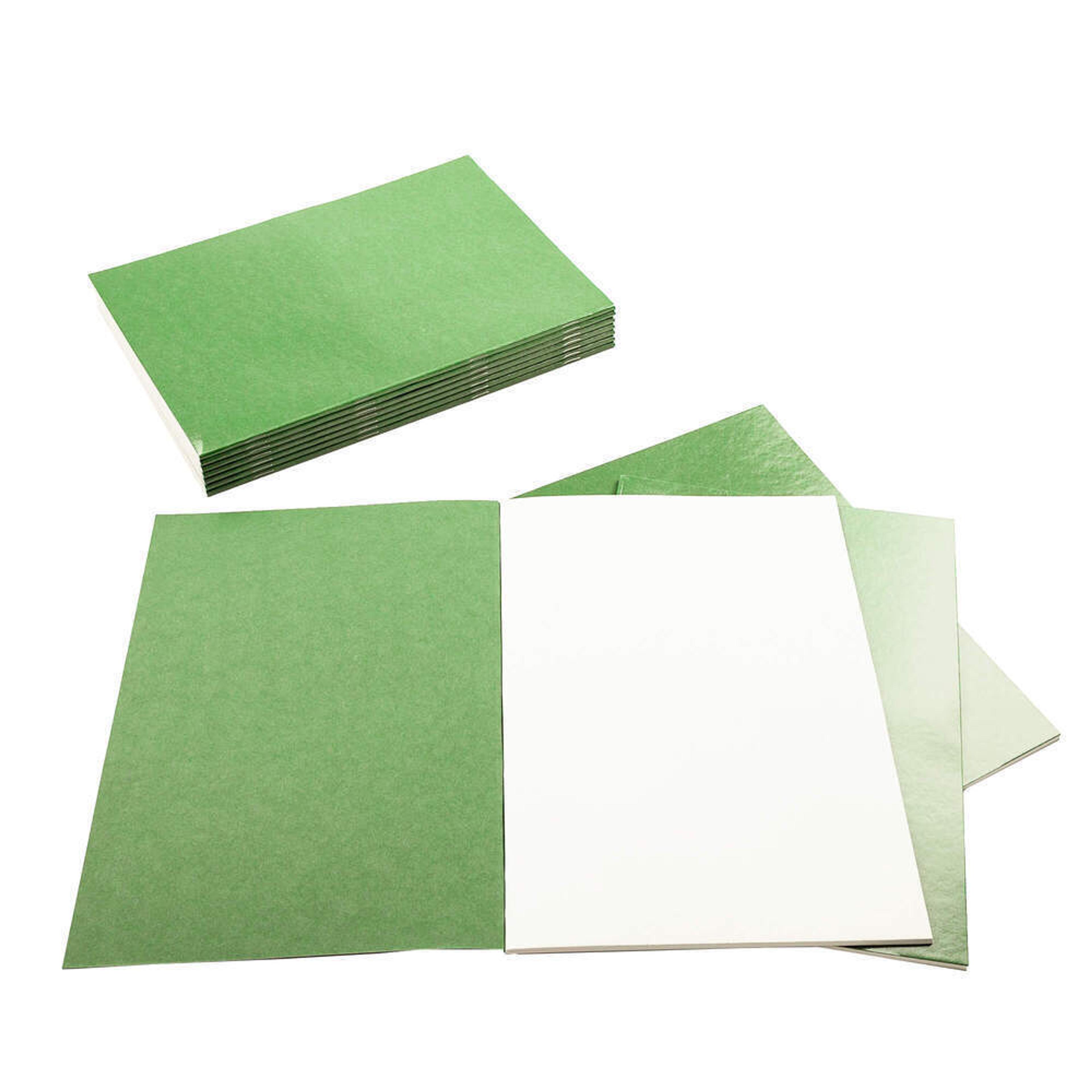 Creative A4 Sketchbook Laminated Portrait 140gsm 40 Page - Green - Pack of 10
