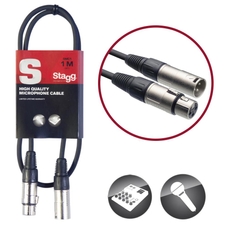 Stagg XLR to XLR Microphone Cable - 1m