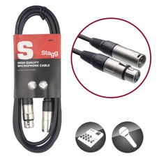 Stagg 3m/10ft XLR to XLR Microphone Cable - Black