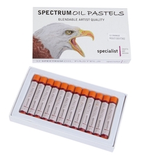 Spectrum Oil Pastels - Orange. Pack of 12