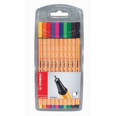 Stabilo Point 88 Fineliner - Assorted - Pack of 10