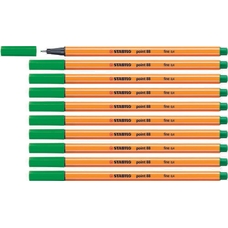 Stabilo Point 88 Fineliner - Green - Pack of 10