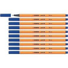 Stabilo Point 88 Fineliner - Blue - Pack of 10