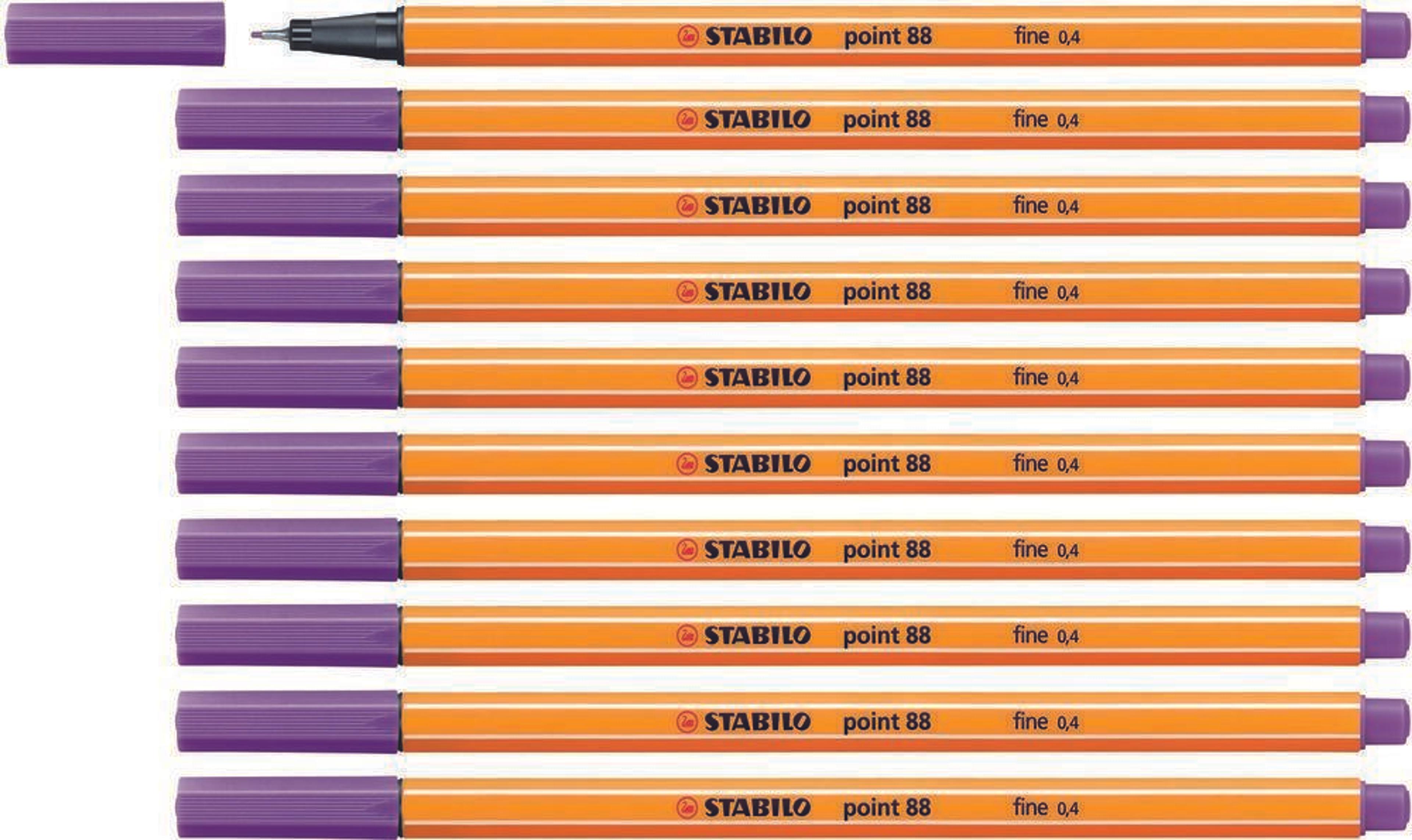 Stabilo Point 88 Fineliner - Violet - Pack of 10