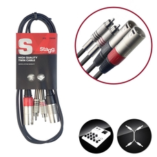 Stagg S-Series RCA-XLR Twin Cable - 60cm