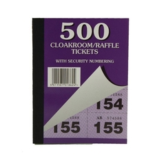 Silvine Cloakroom Ticket 1-500 - Pack of 12
