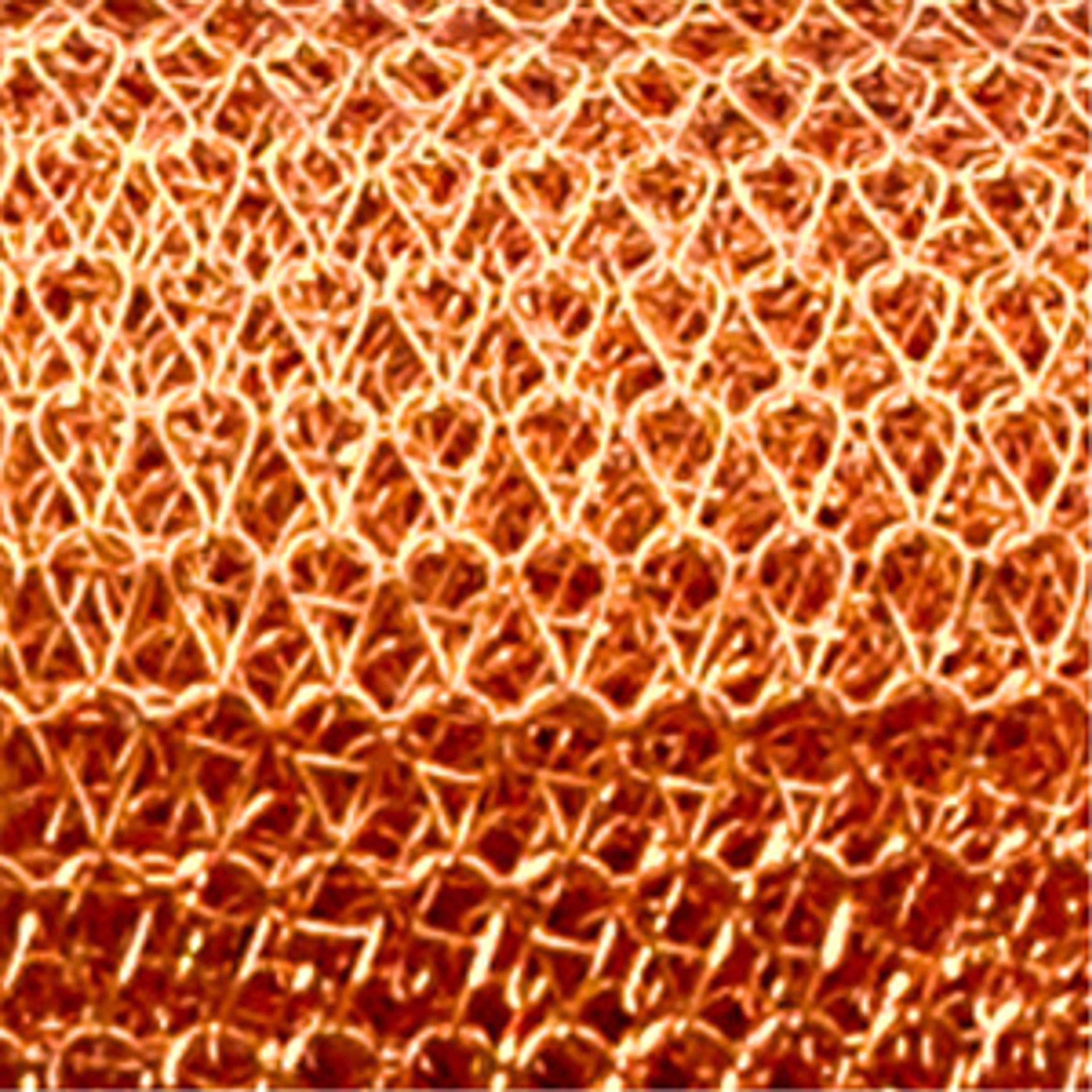 Knitted Enamelled Wire - 15mm dia - Light Gold. Per metre