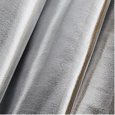Mirror Stretch Fabric - Silver. Per metre