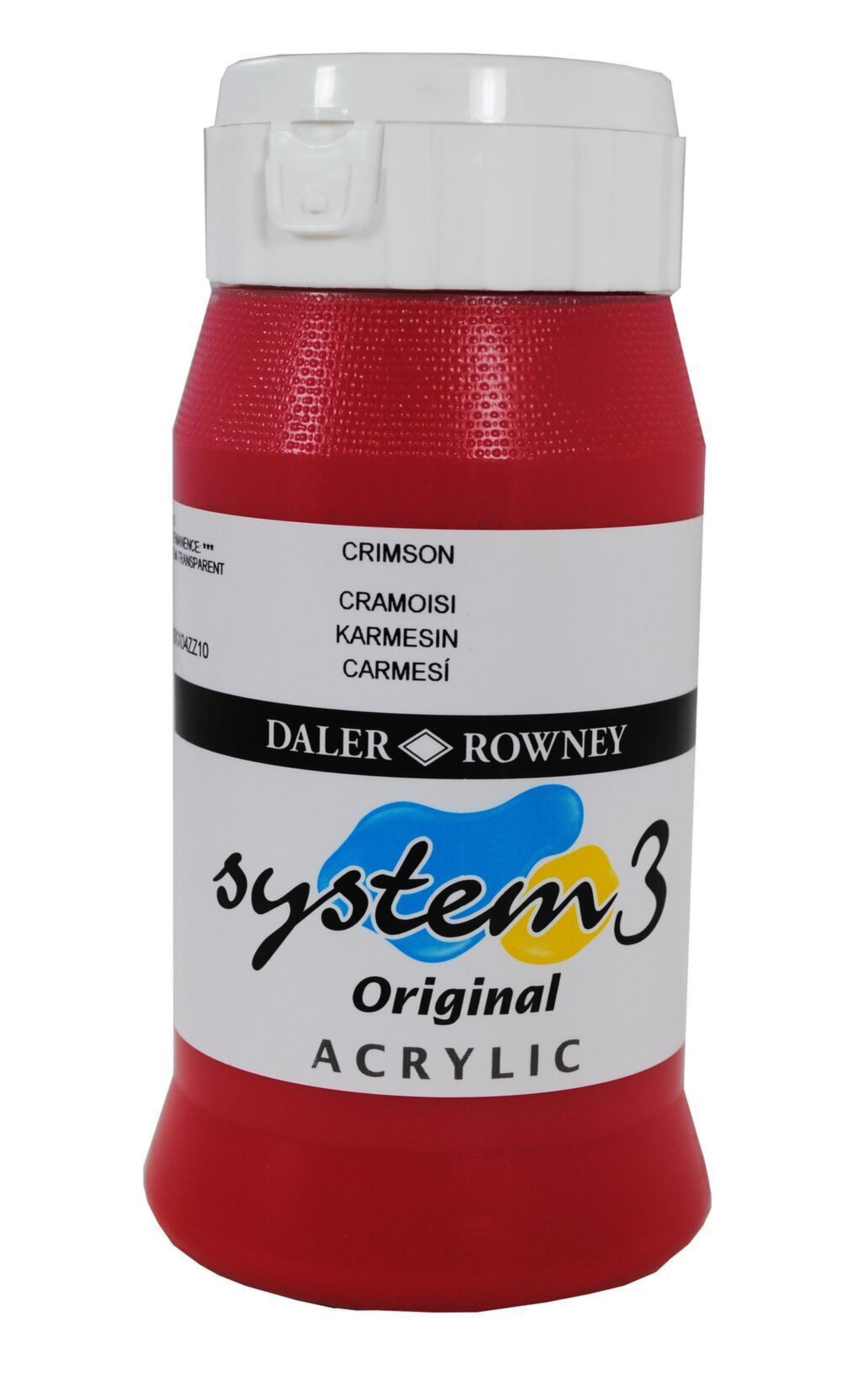 System 3 Acrylic 500ml - Crimson