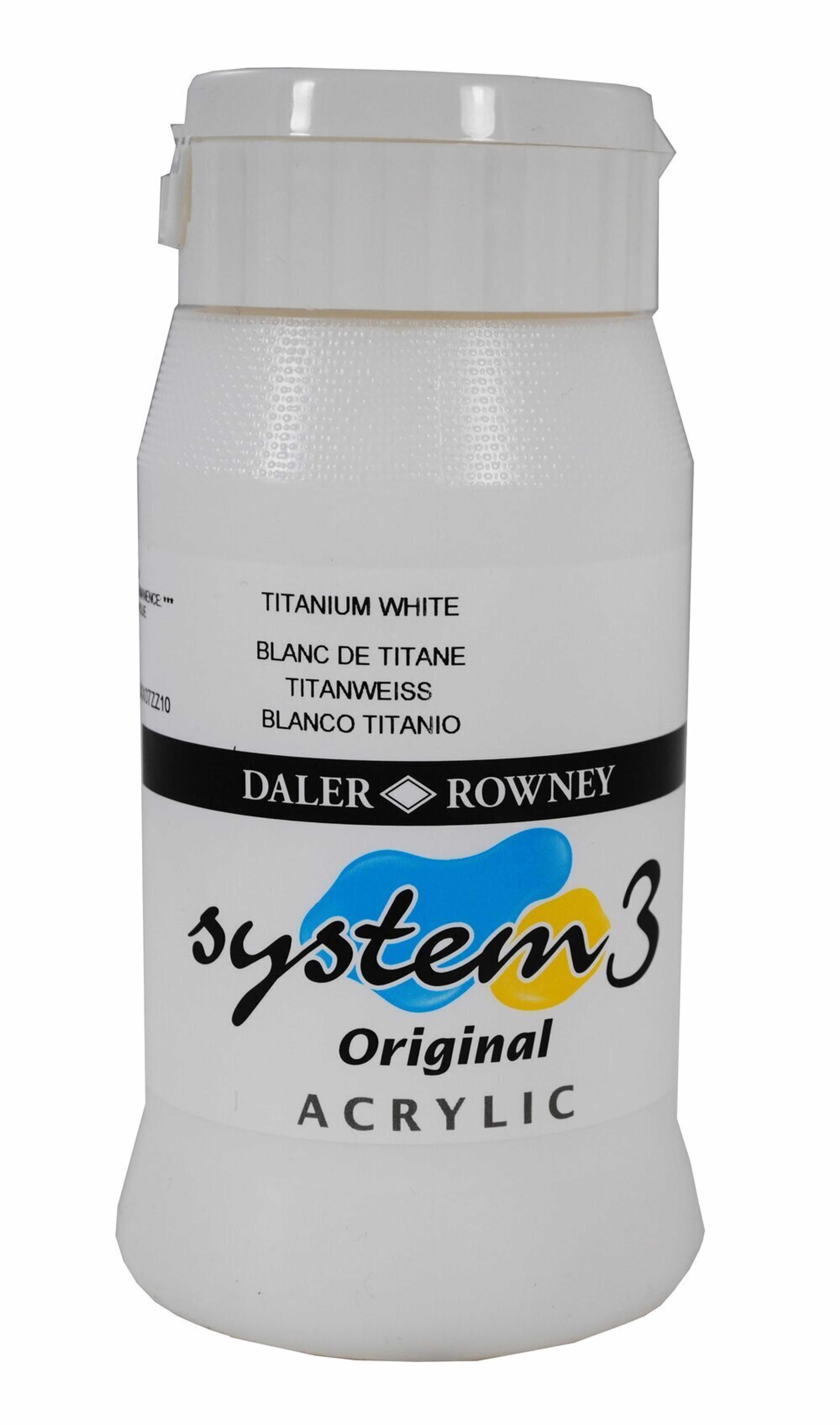 System 3 Acrylic 500ml - Titanium White