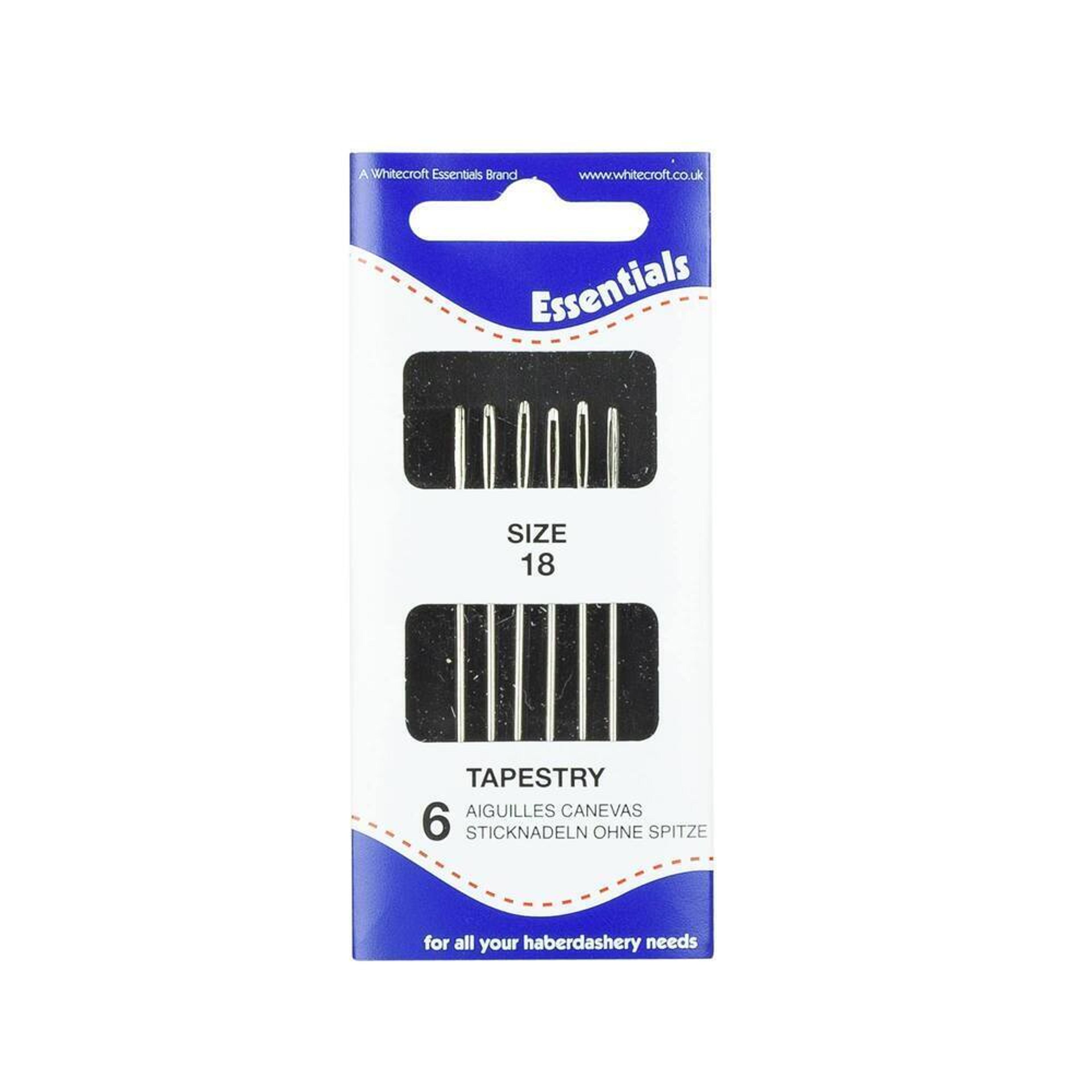 Tapestry Needles - Size 18 10 Wallets x 6 Needles - Pack of 60