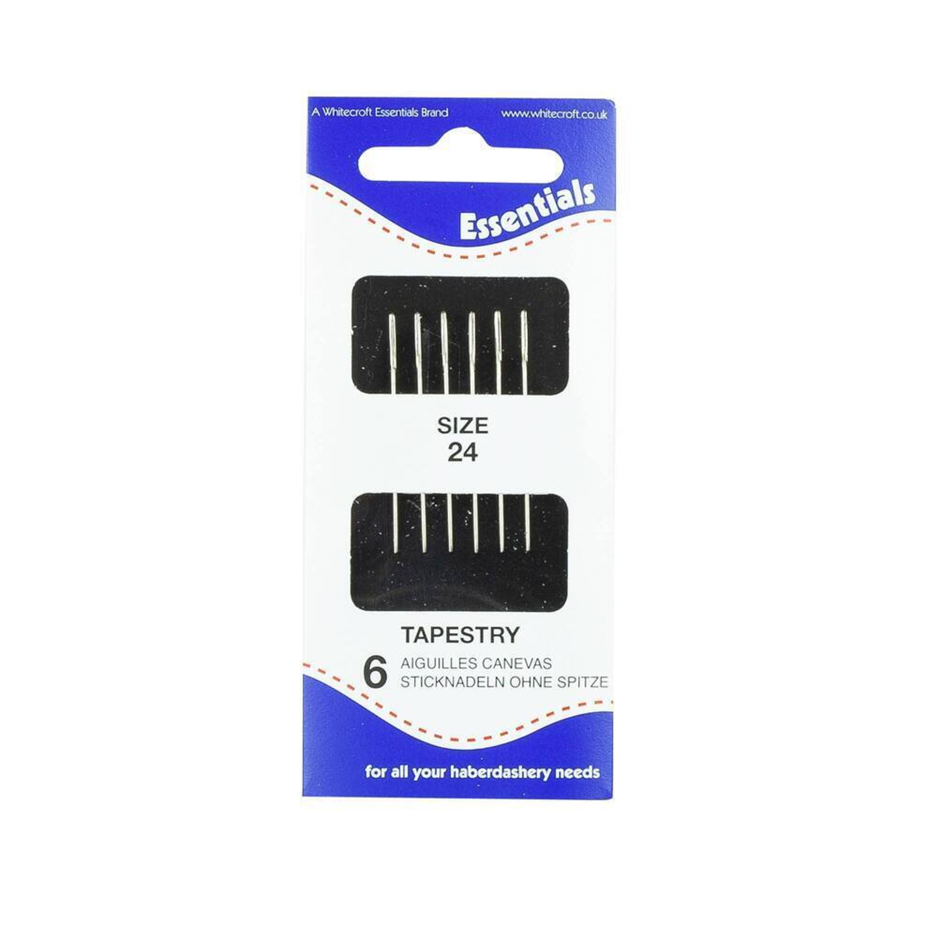 Tapestry Needles - Size 24 10 Wallets x 6 Needles - Pack of 60