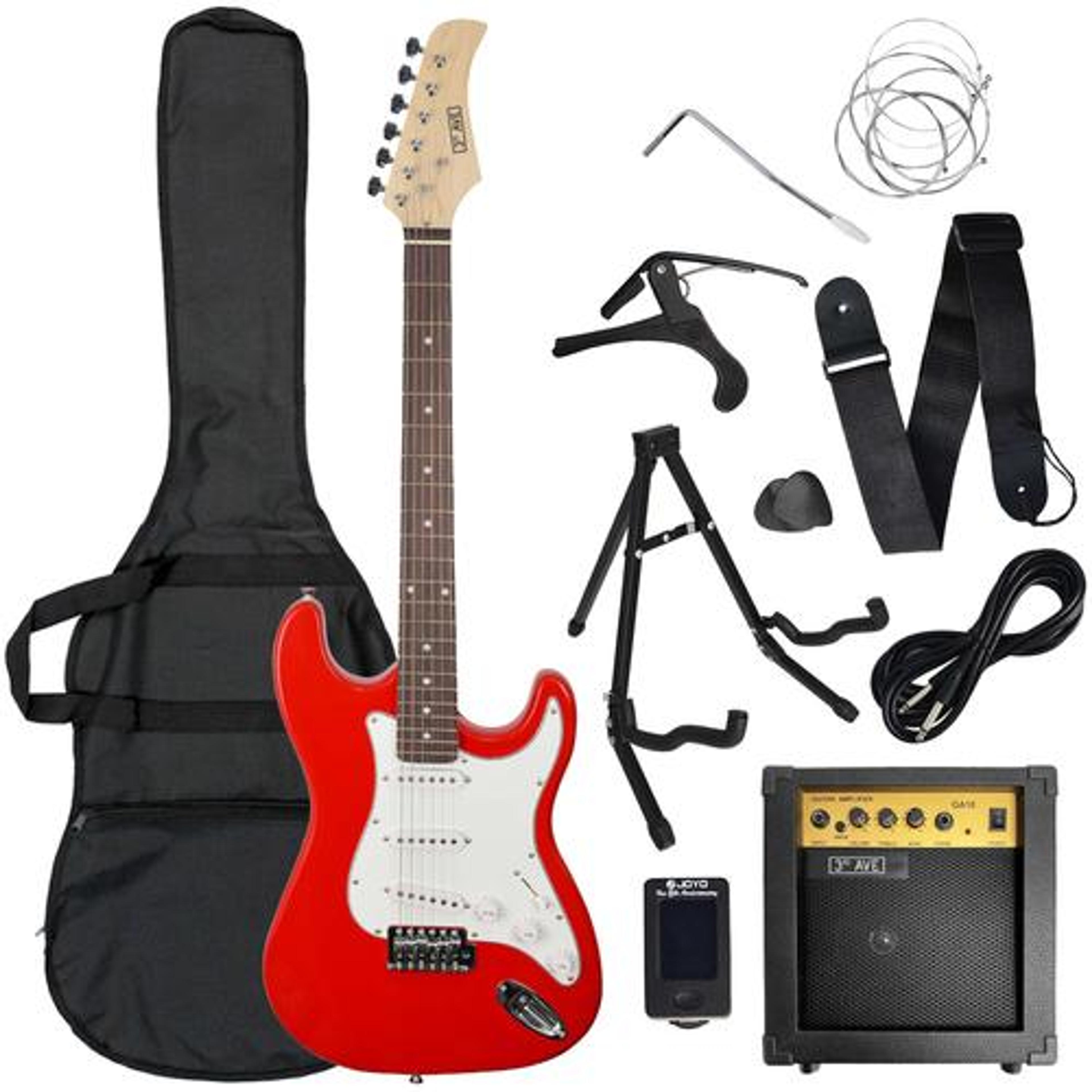 3rd Avenue Rocket Series 4/4 Electric Guitar Pack - Red