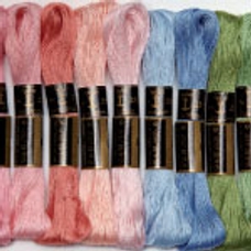 Anchor Cotton A Broder 30m Skeins - Assorted Pastels. Pack of 10