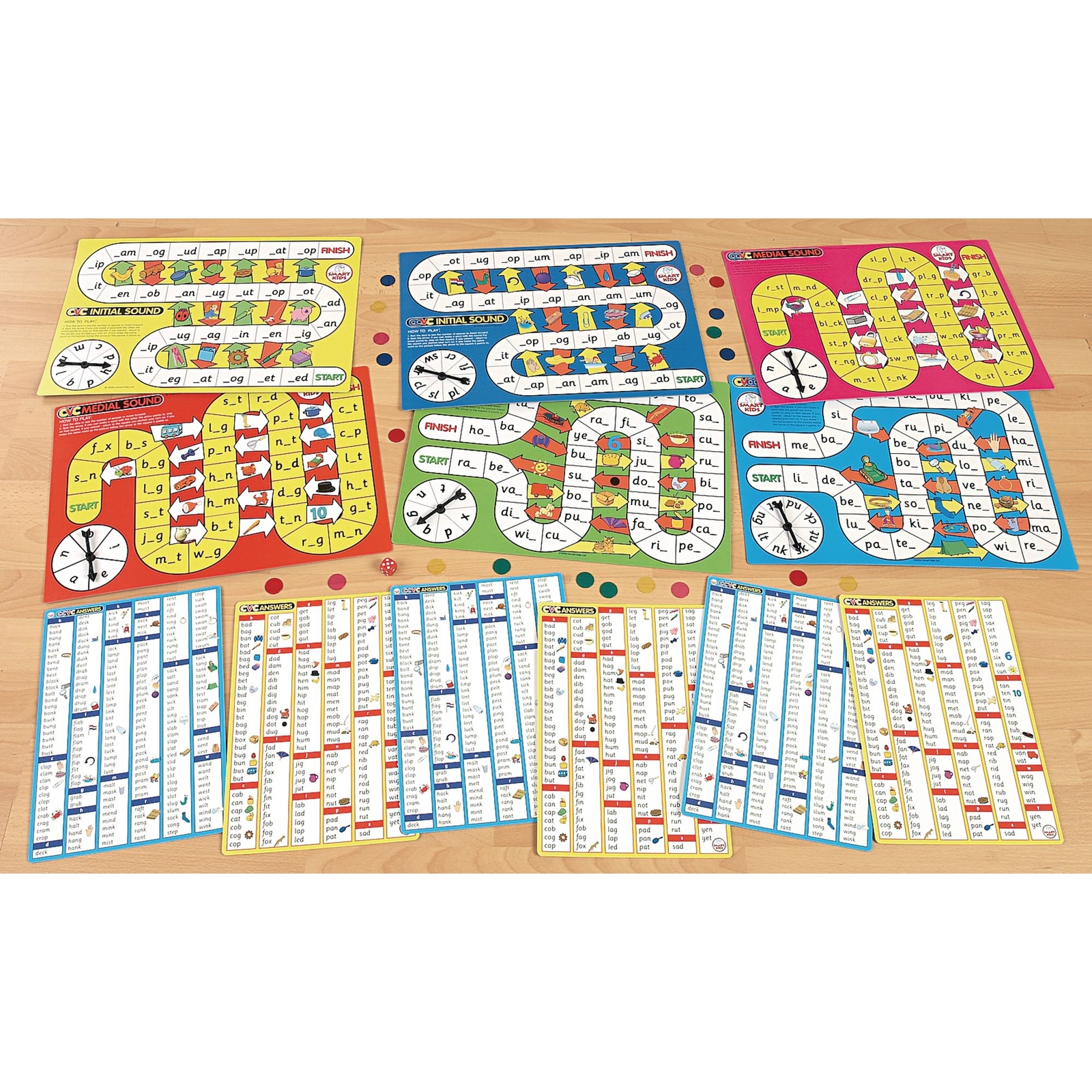 Phonics Board Games - Assorted - Pack of 6