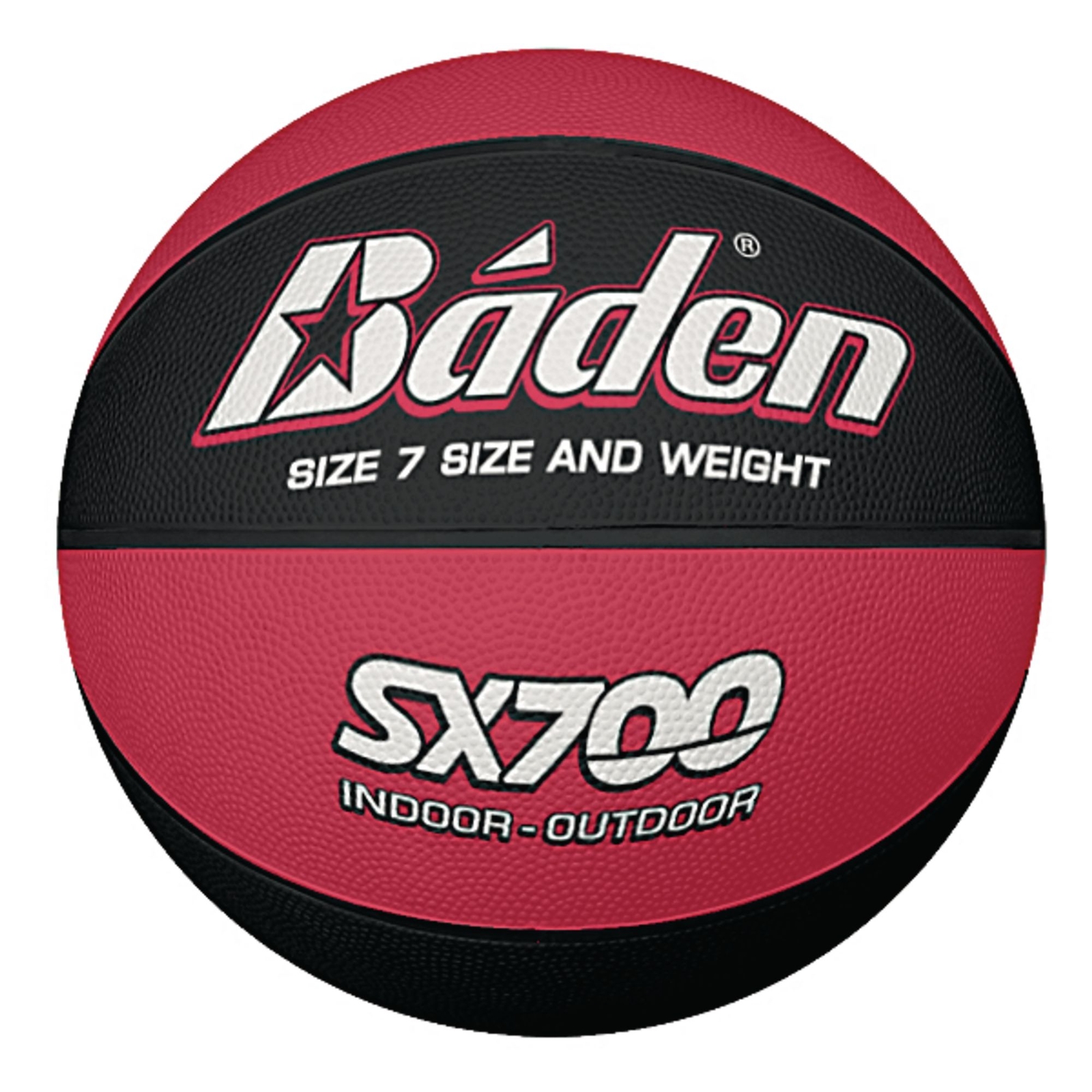 Baden SX700 Basketball - Size 7 - Red/Black