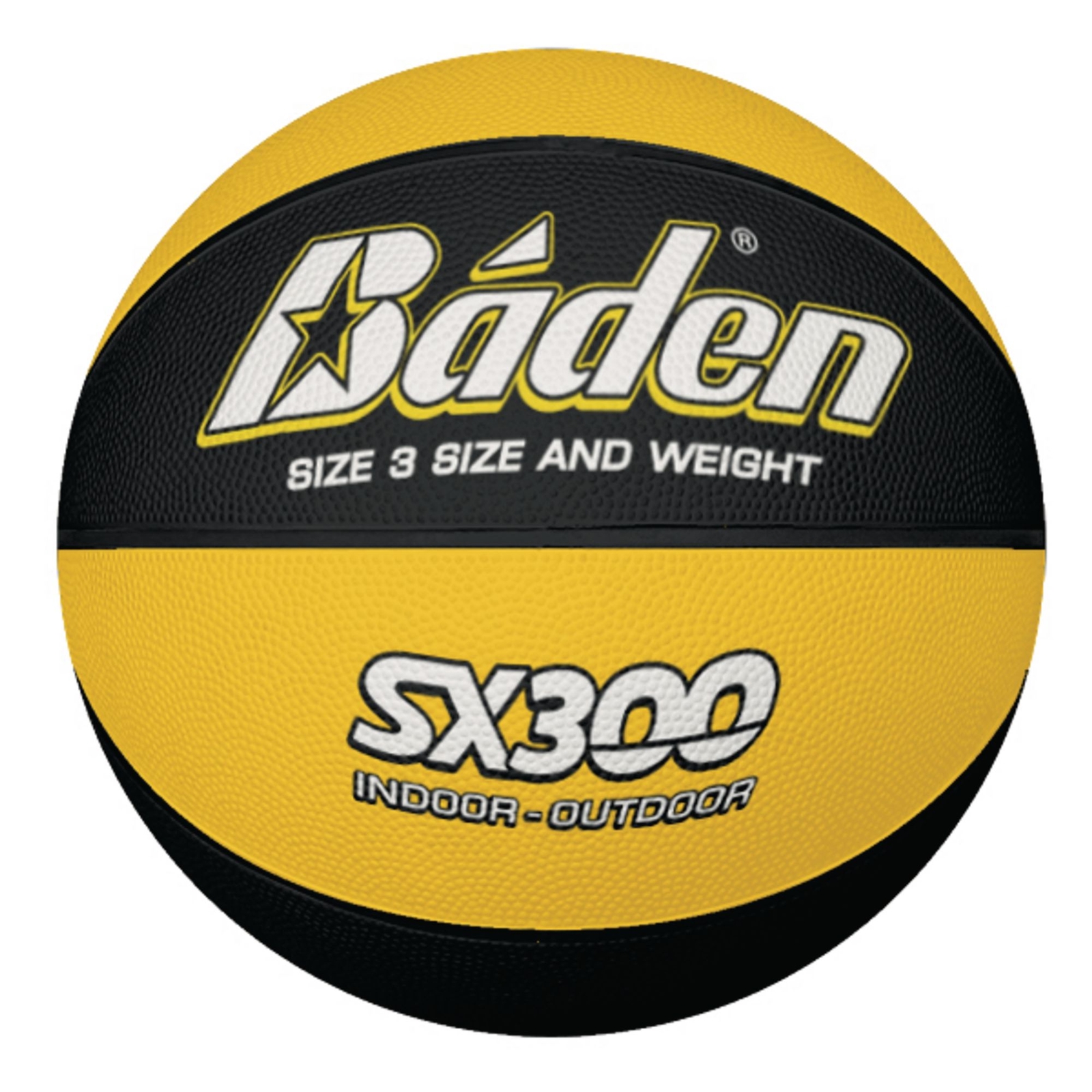 Baden SX300 Basketball - Size 3 - Yellow/Black