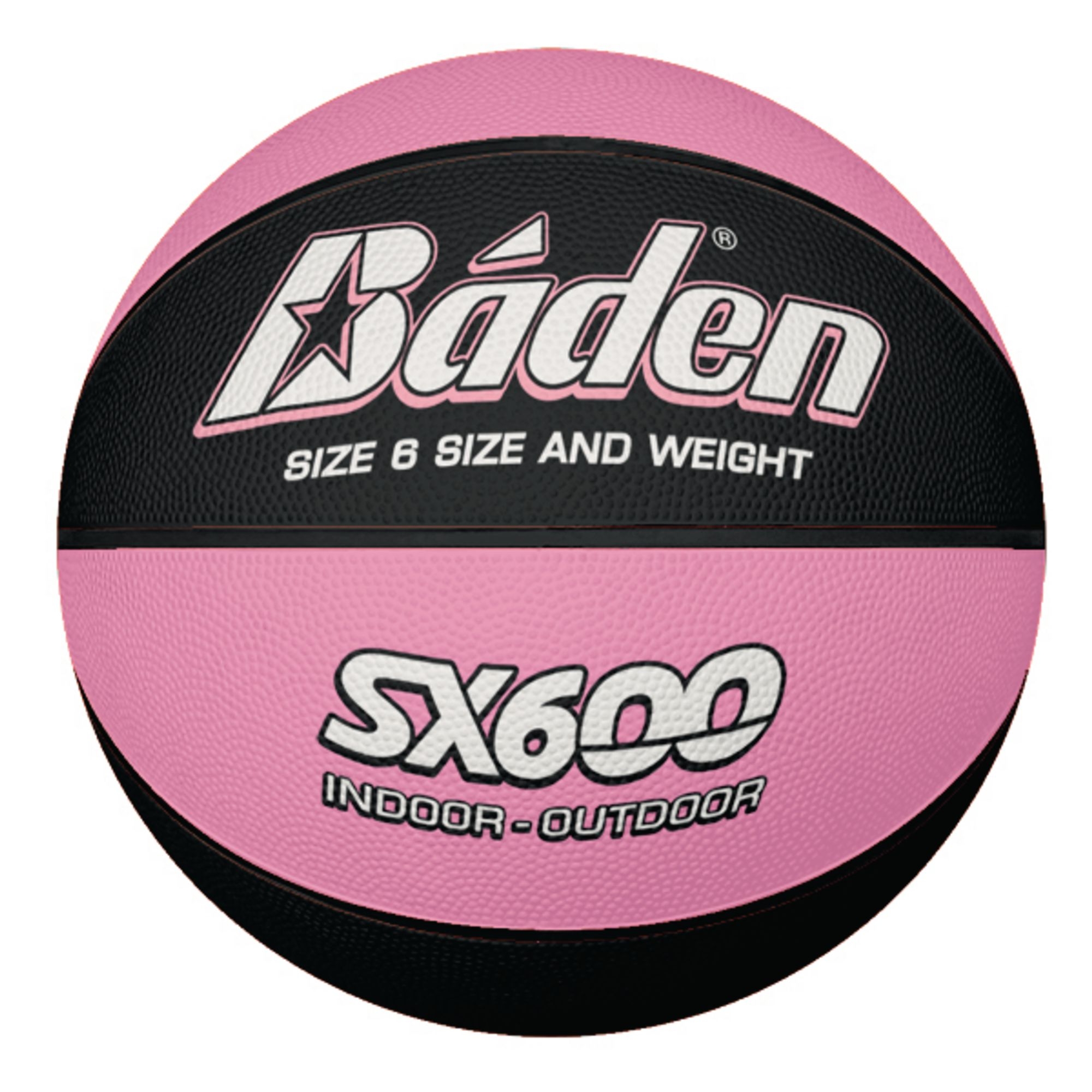 Baden SX600 Basketball - Size 6 - Pink/Black