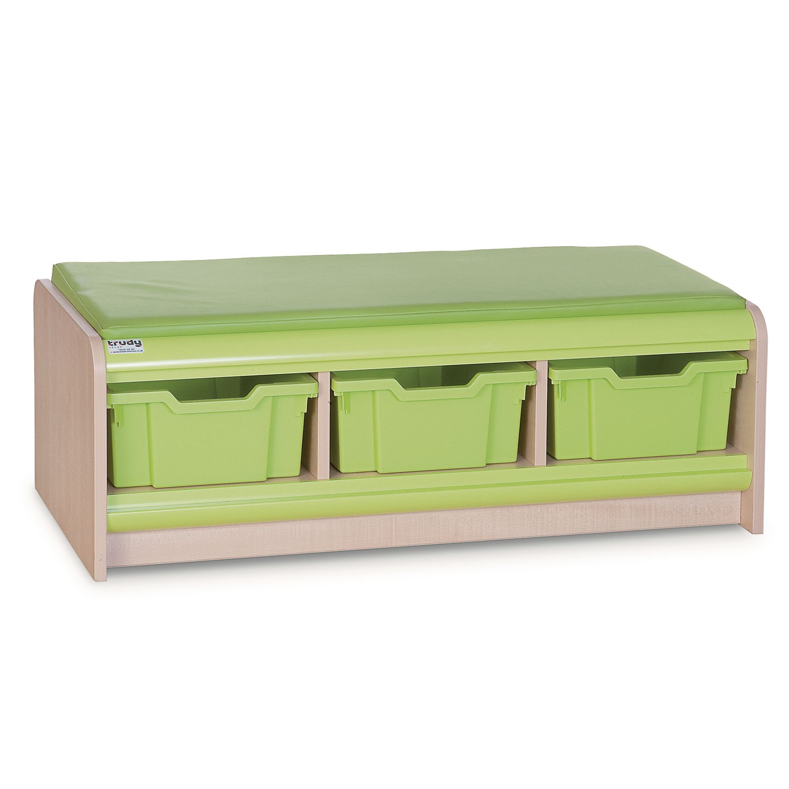 Triple Tray Storage Bench-Grap