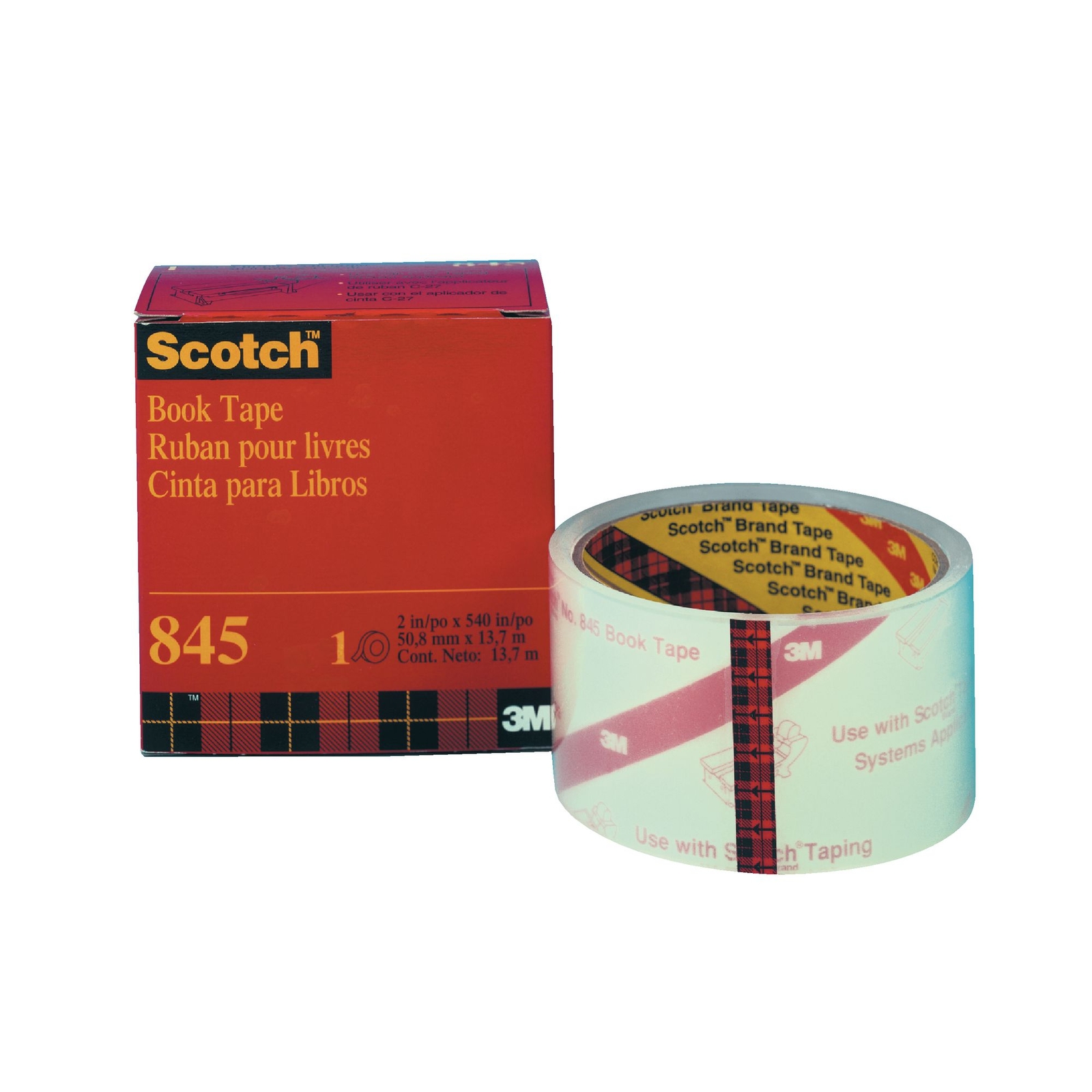 Scotch Book Repair Tape Clear 51mm x 13.7m Reel
