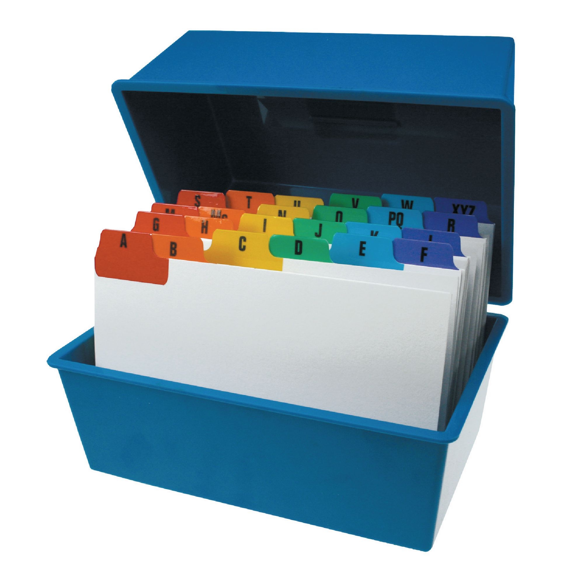 Snap-N-Store Collapsible Index Card File Box, Holds 1,100 5 x 8 Cards,  Black (SNS01647)