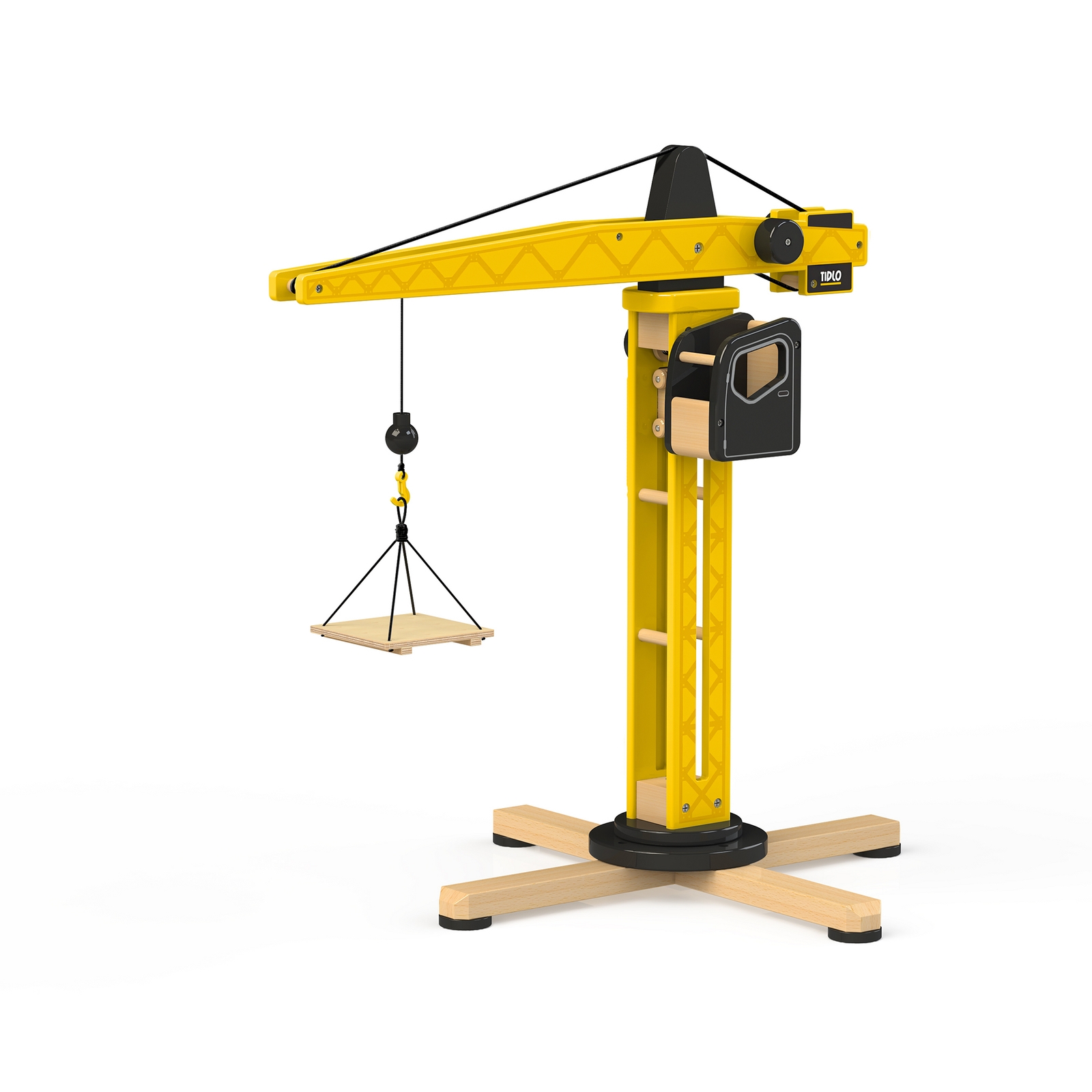 Tidlo Wooden Tower Crane - 590 x 450 x 580mm - Each