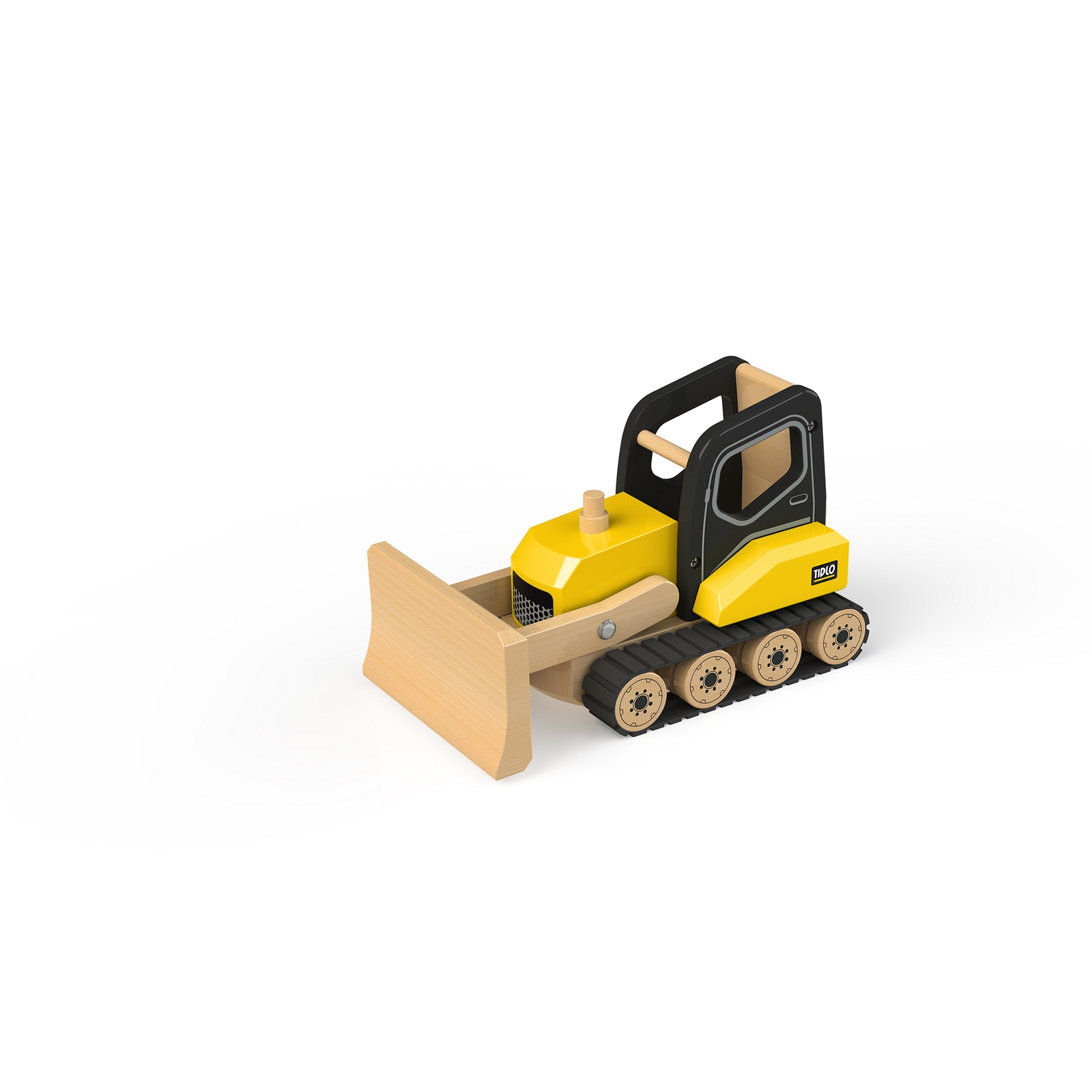 Tidlo Wooden Construction Bull Dozer - 22 x 12.5 x 14cm - Each