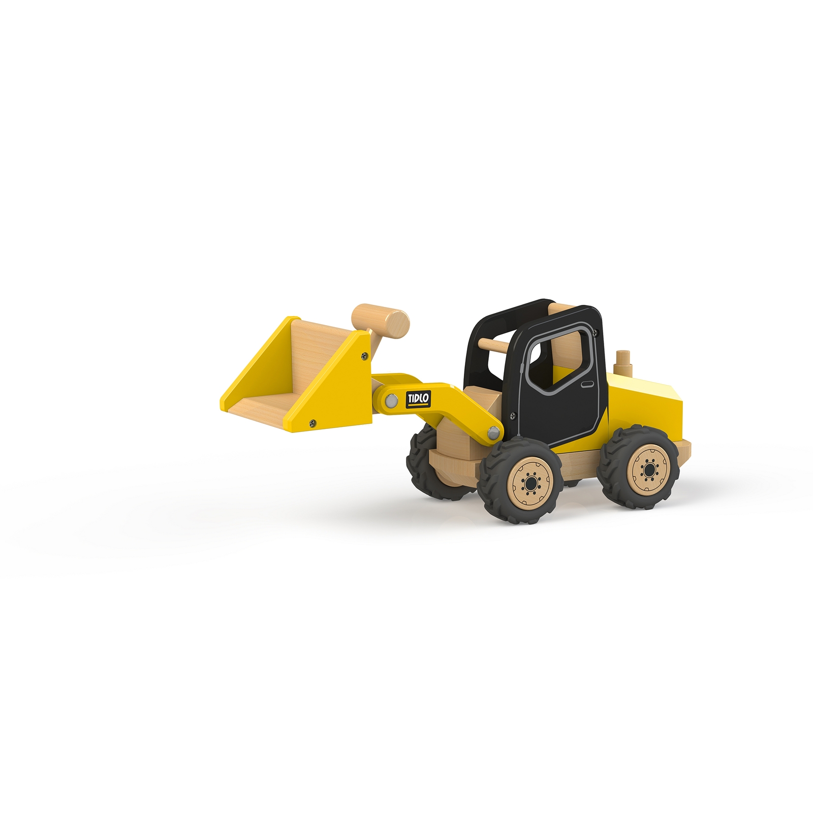 Tidlo Wooden Construction Front End Loader - 33 x 12.5 x 14.5cm - Each