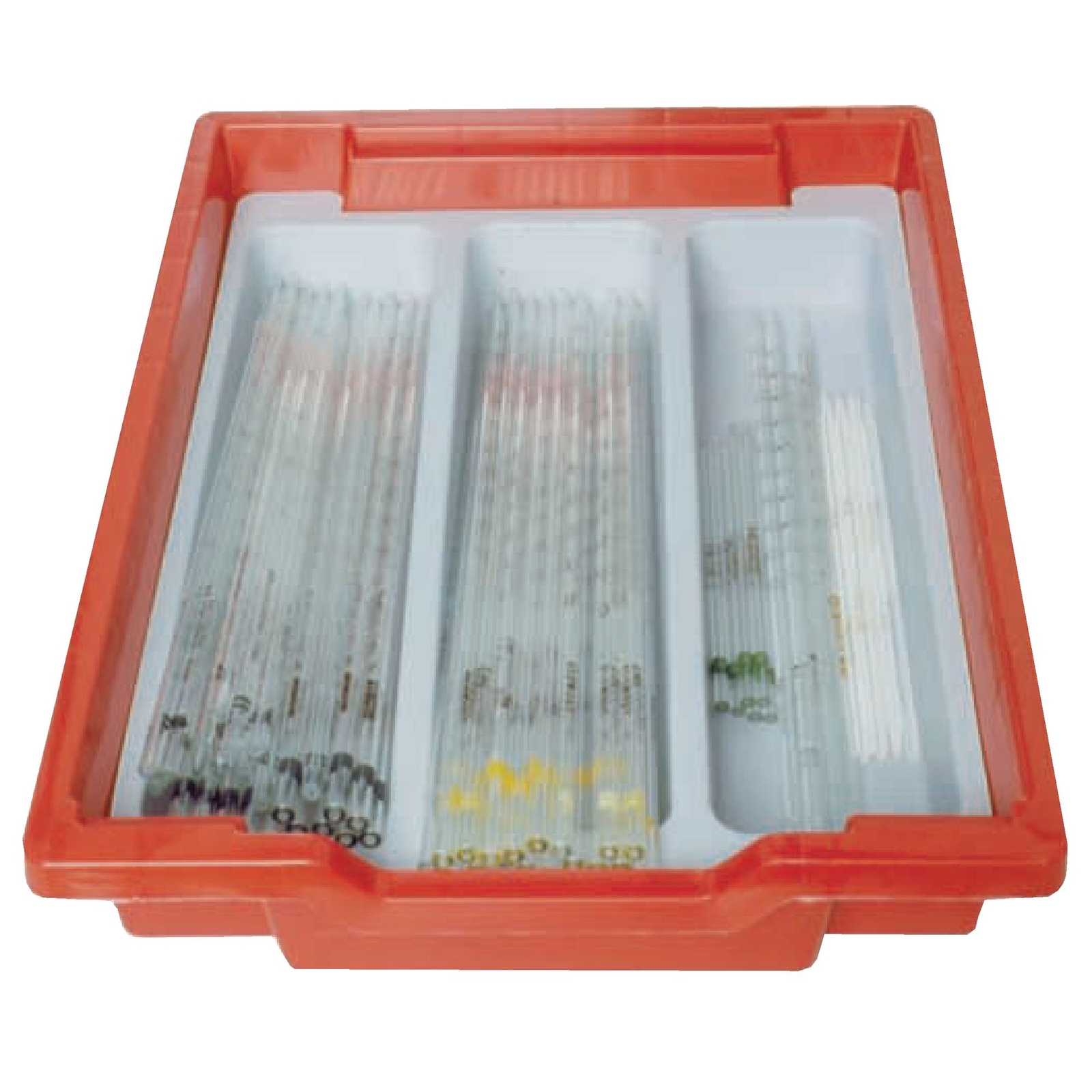Gratnell Plastic Dividers for Shallow Trays - 3 Compartments - Pack of 6