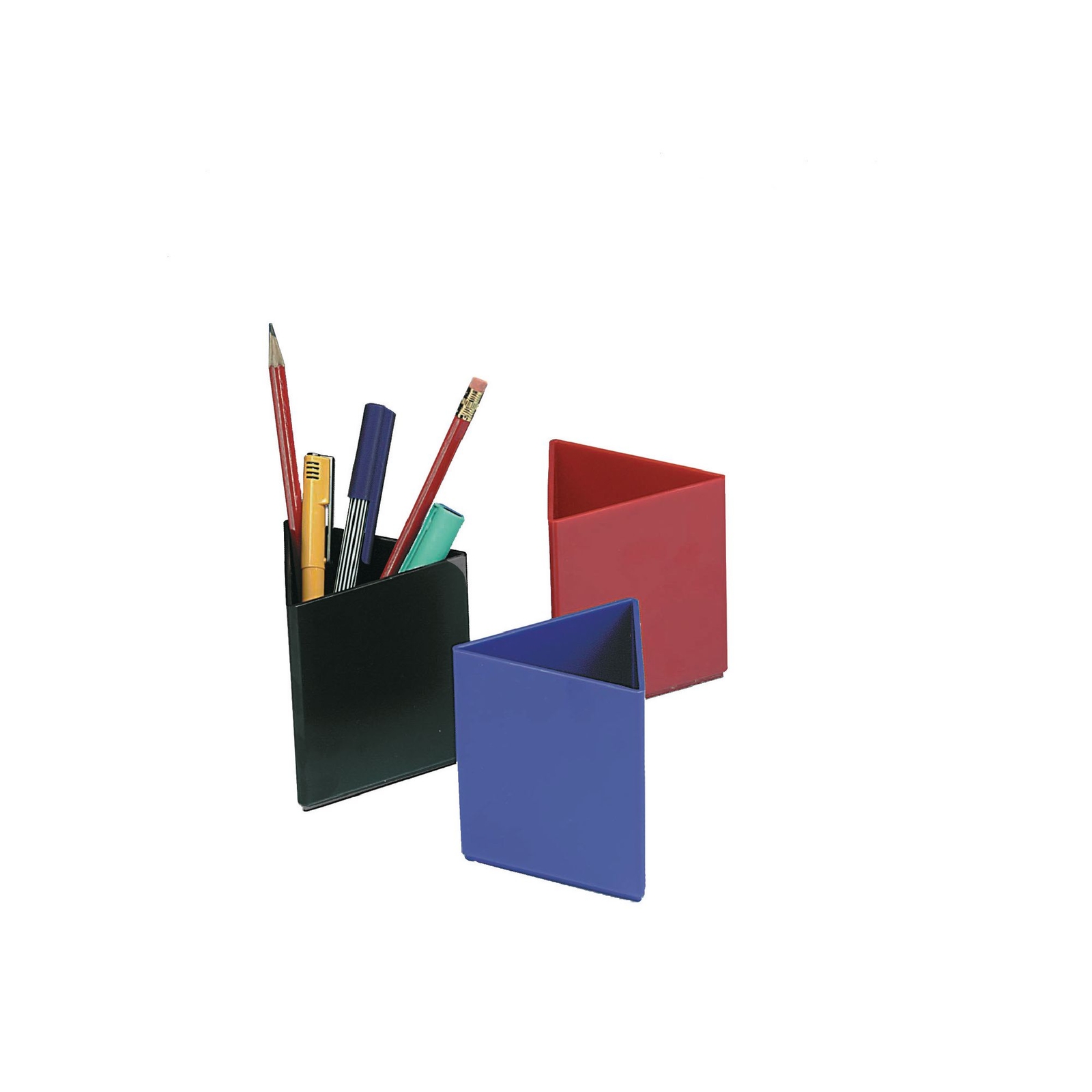 Triangular Pen Pot Blue