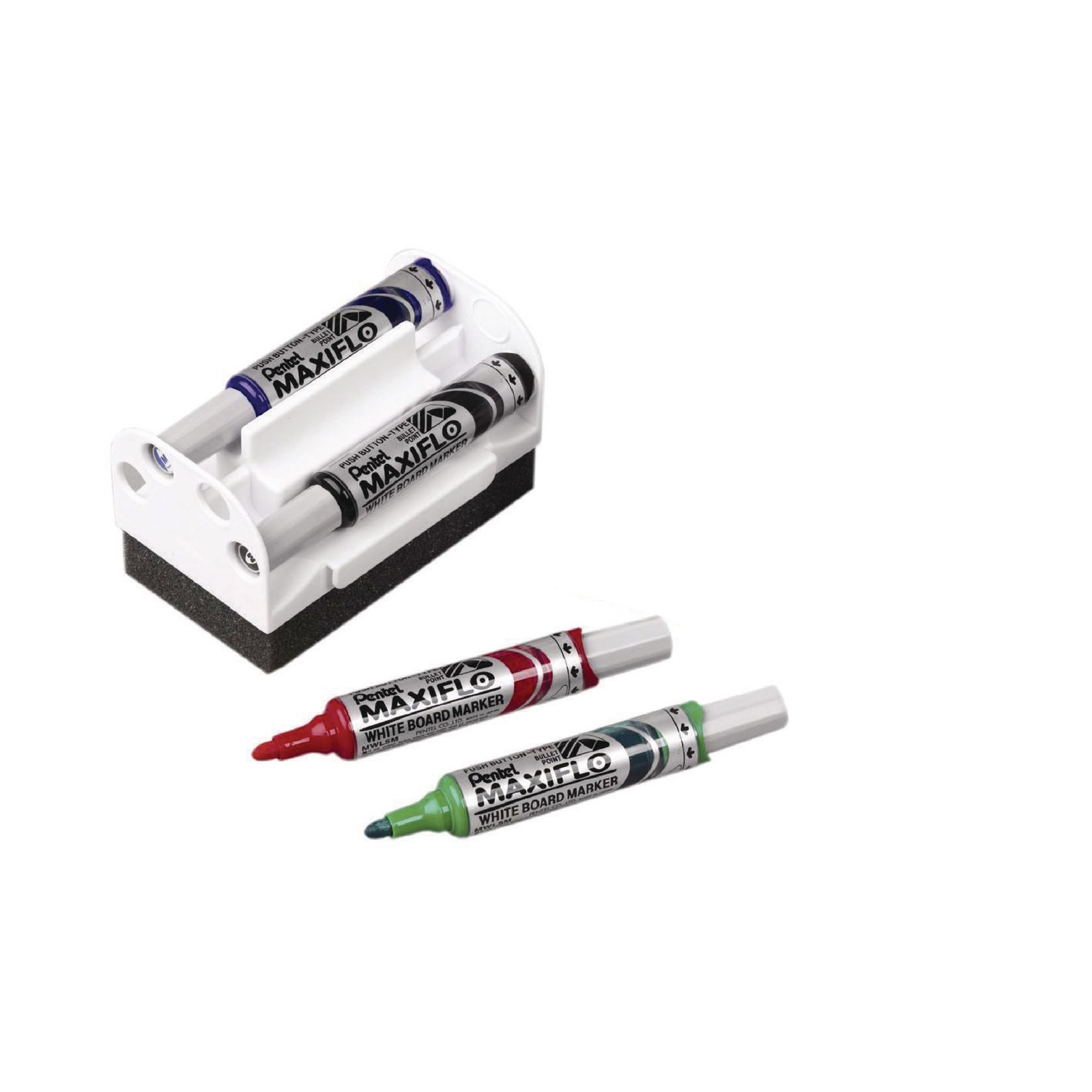 Pentel Maxiflo Whiteboard Marker Assorted, Chisel Tip - Pack of 4