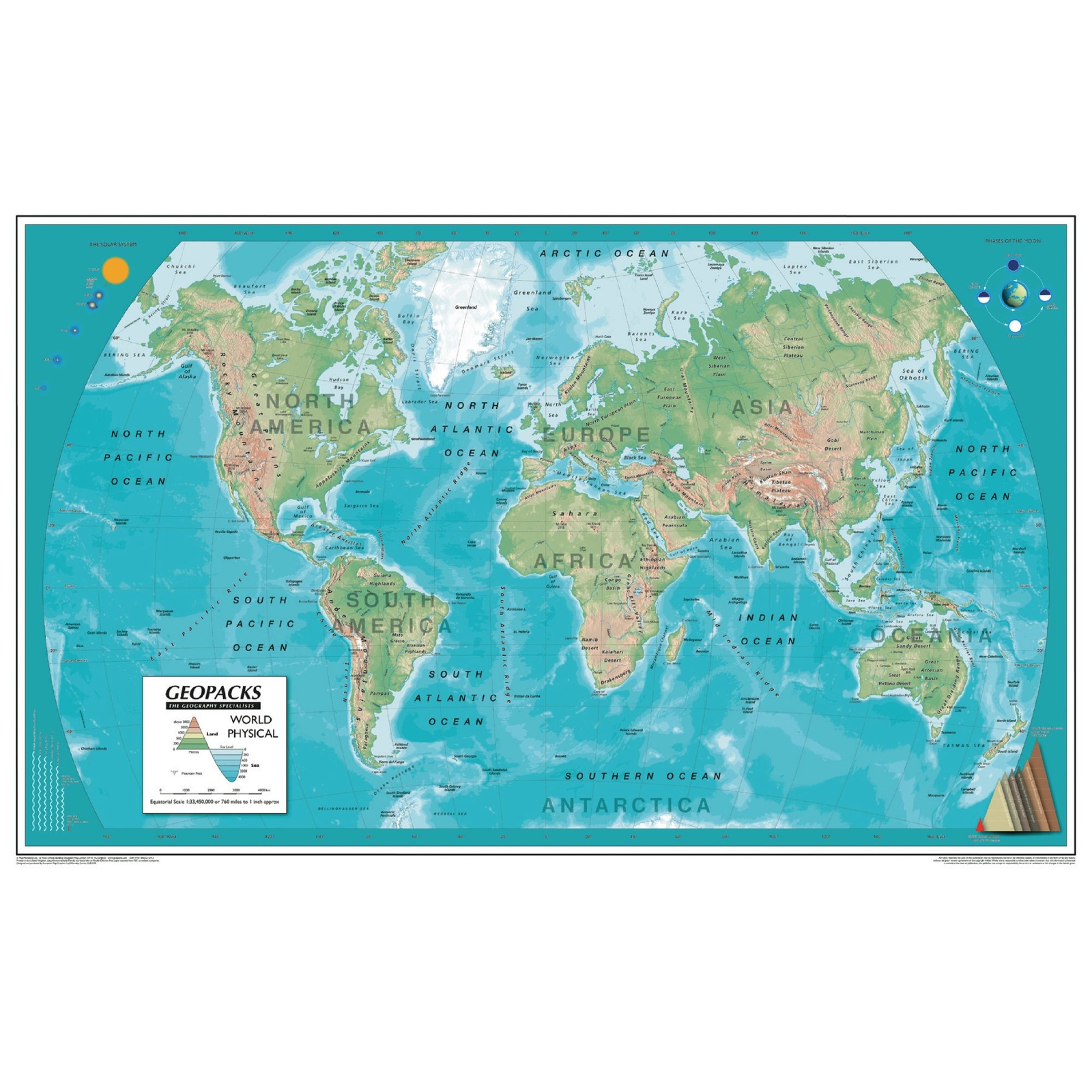 Reversible Wall Map World