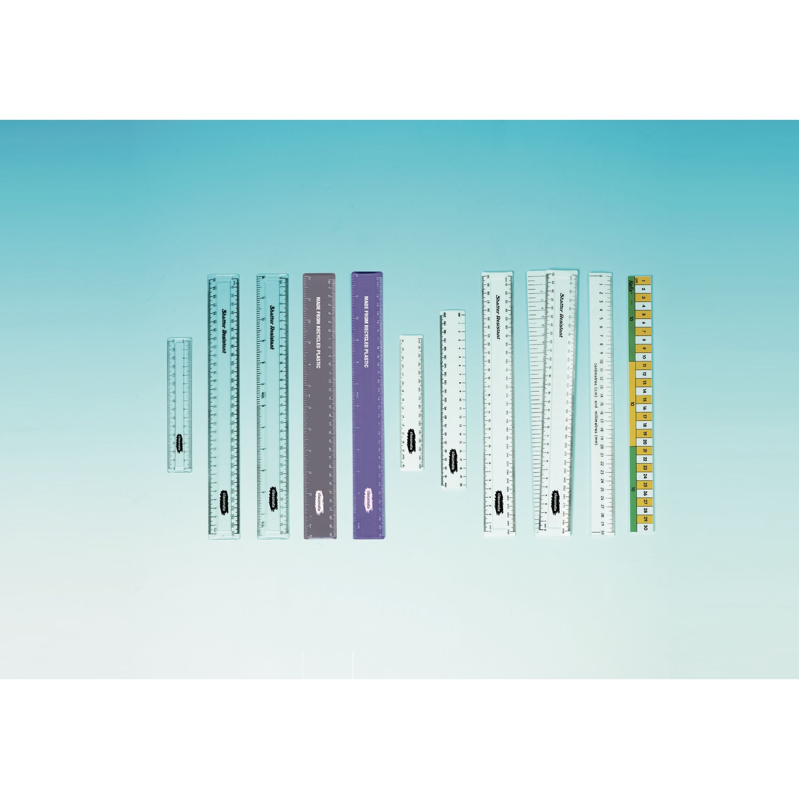 Classmates Shatter Resistant Ruler White 30cm - Pack of 100