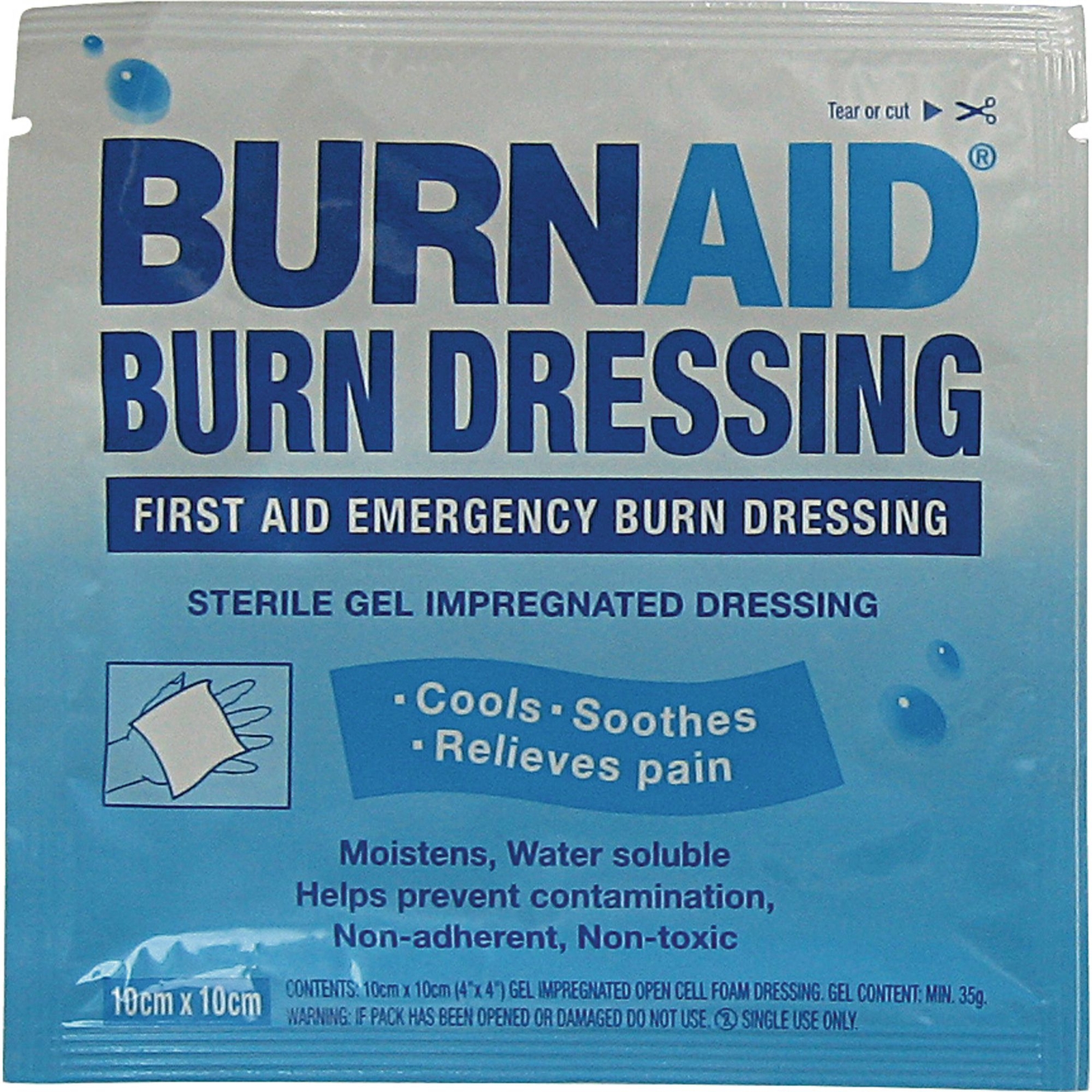 Burnaid Burn Dressing - 10 x 10cm - Each