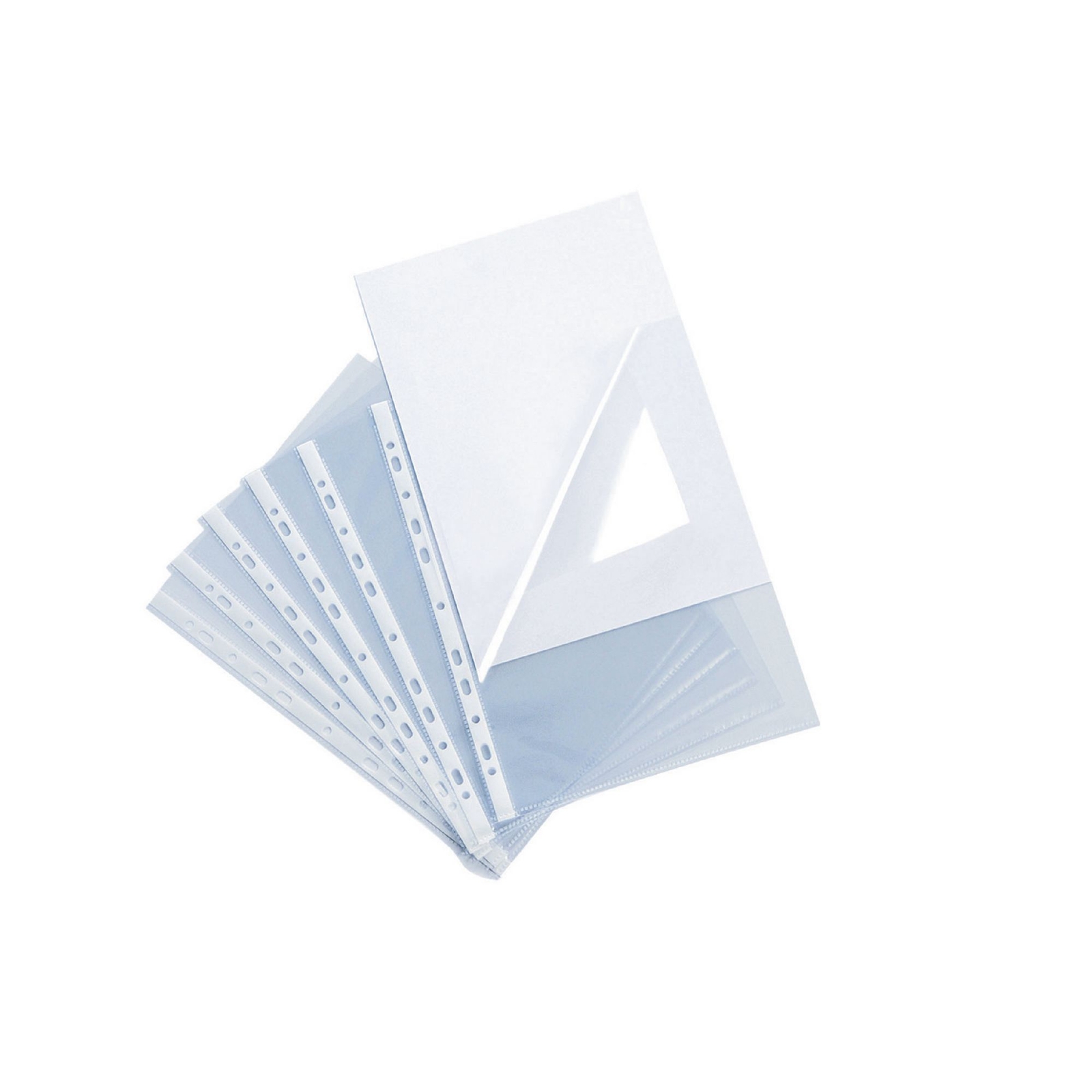 Side and Top Opening Punched Pocket A4 Clear - Pack of 100