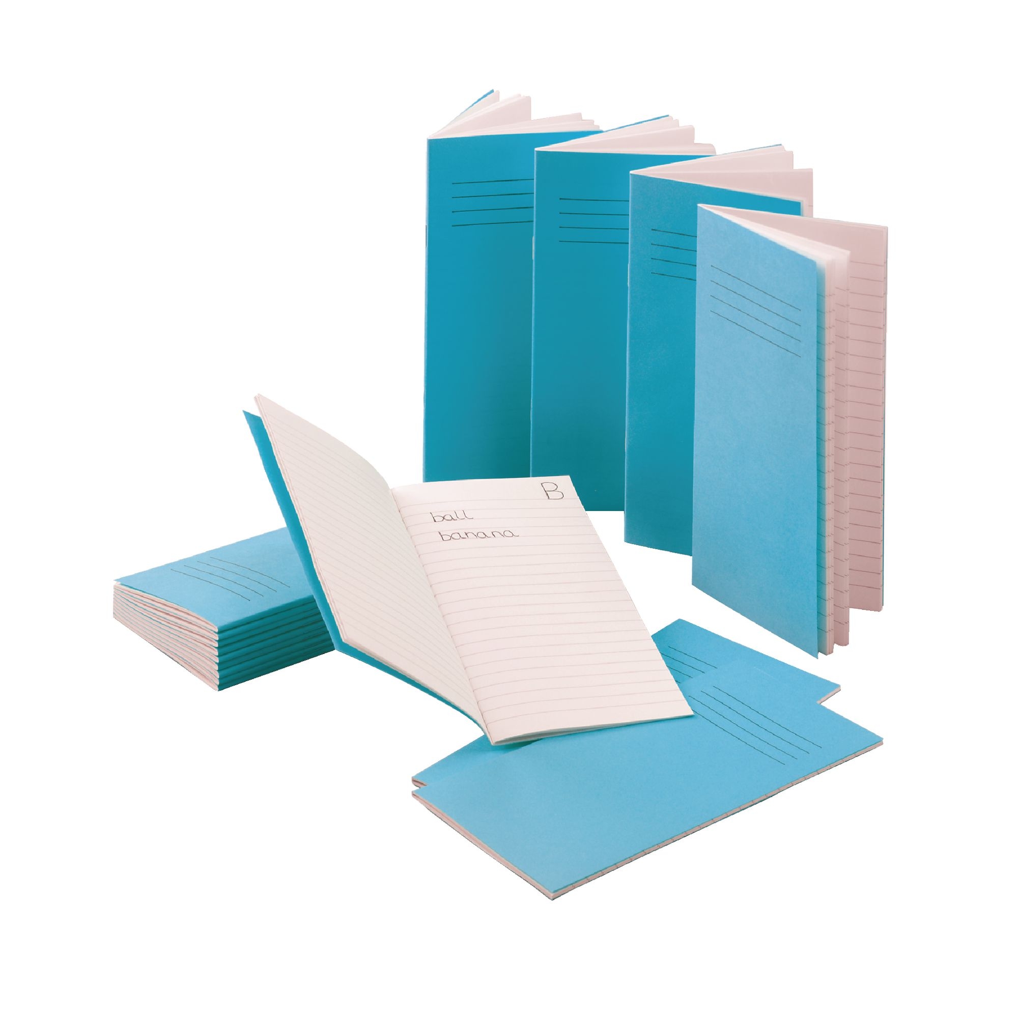 Classmates Light Blue 200 x 120mm Notebook 80-Page, 6mm Ruled - Pack of 100