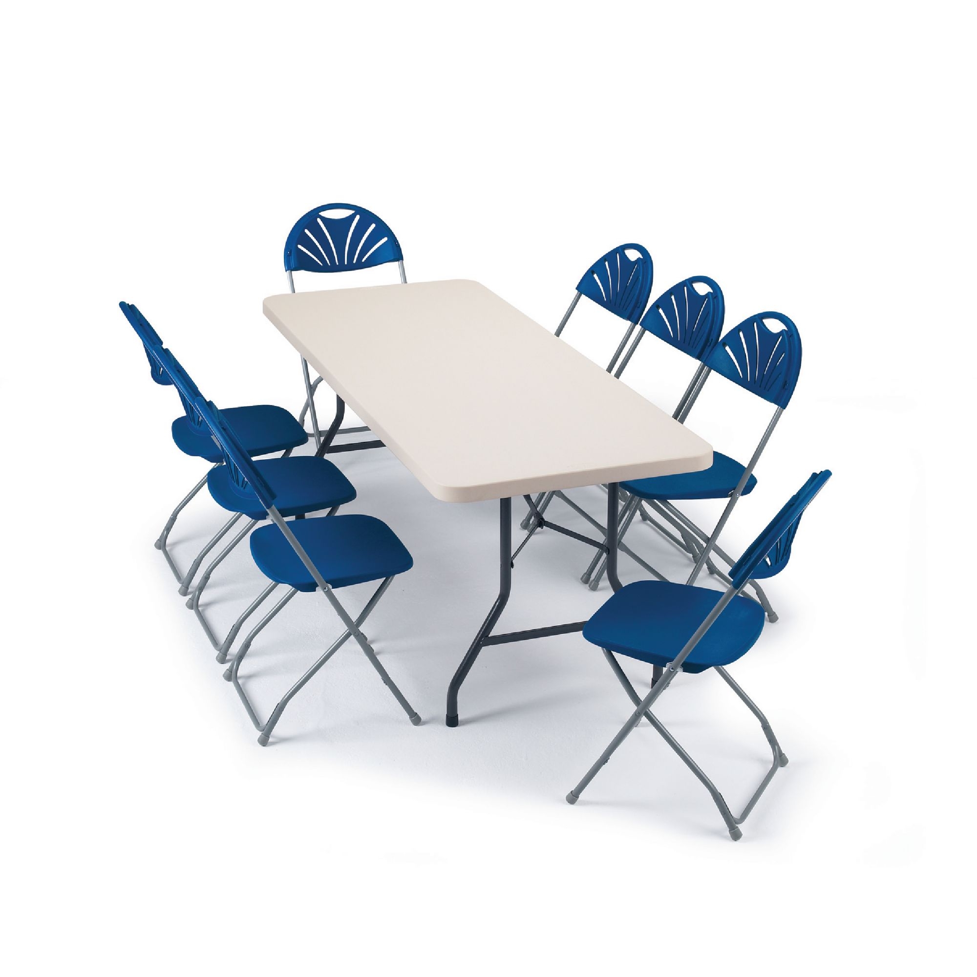 Polyfold Large Circular Folding Table D1220mm Grey
