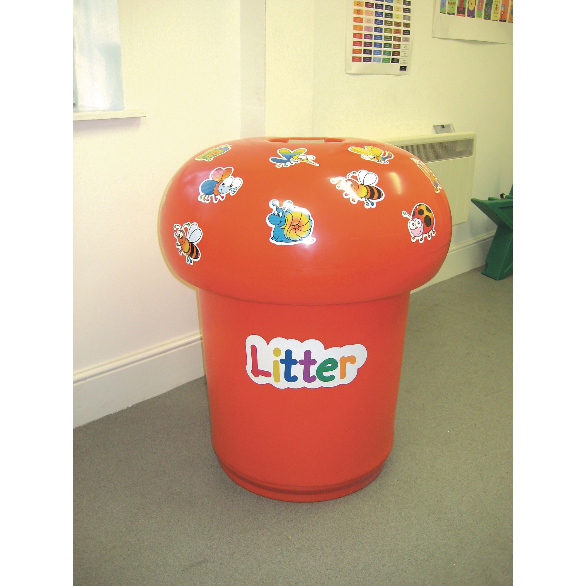 Mushroom Litter Bins Bug Graphics Green